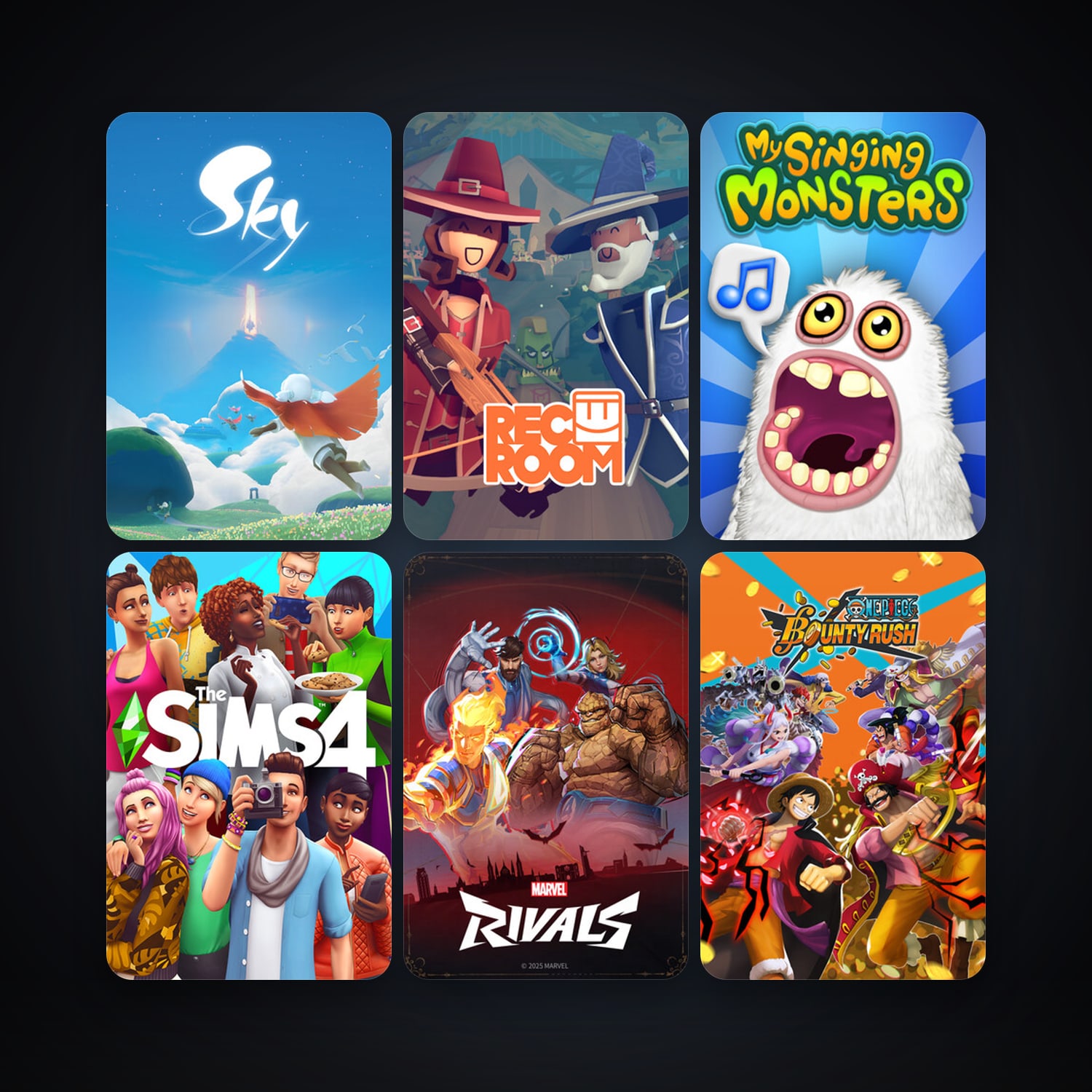 Rec Room + The Sims 4, 31 games, clean — HabibiAccounts
