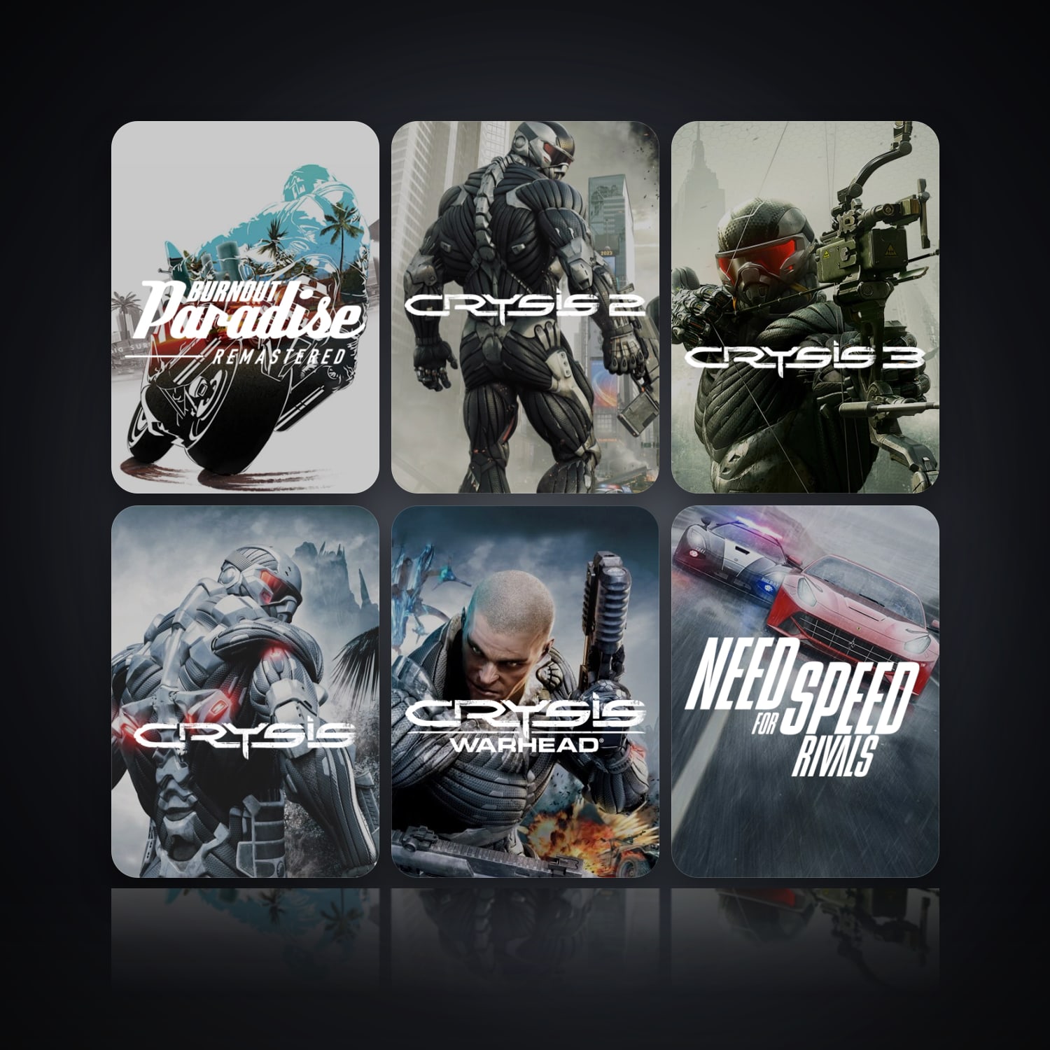 Burnout Paradise Remastered & Crysis 2 | 6 Games — HabibiAccounts