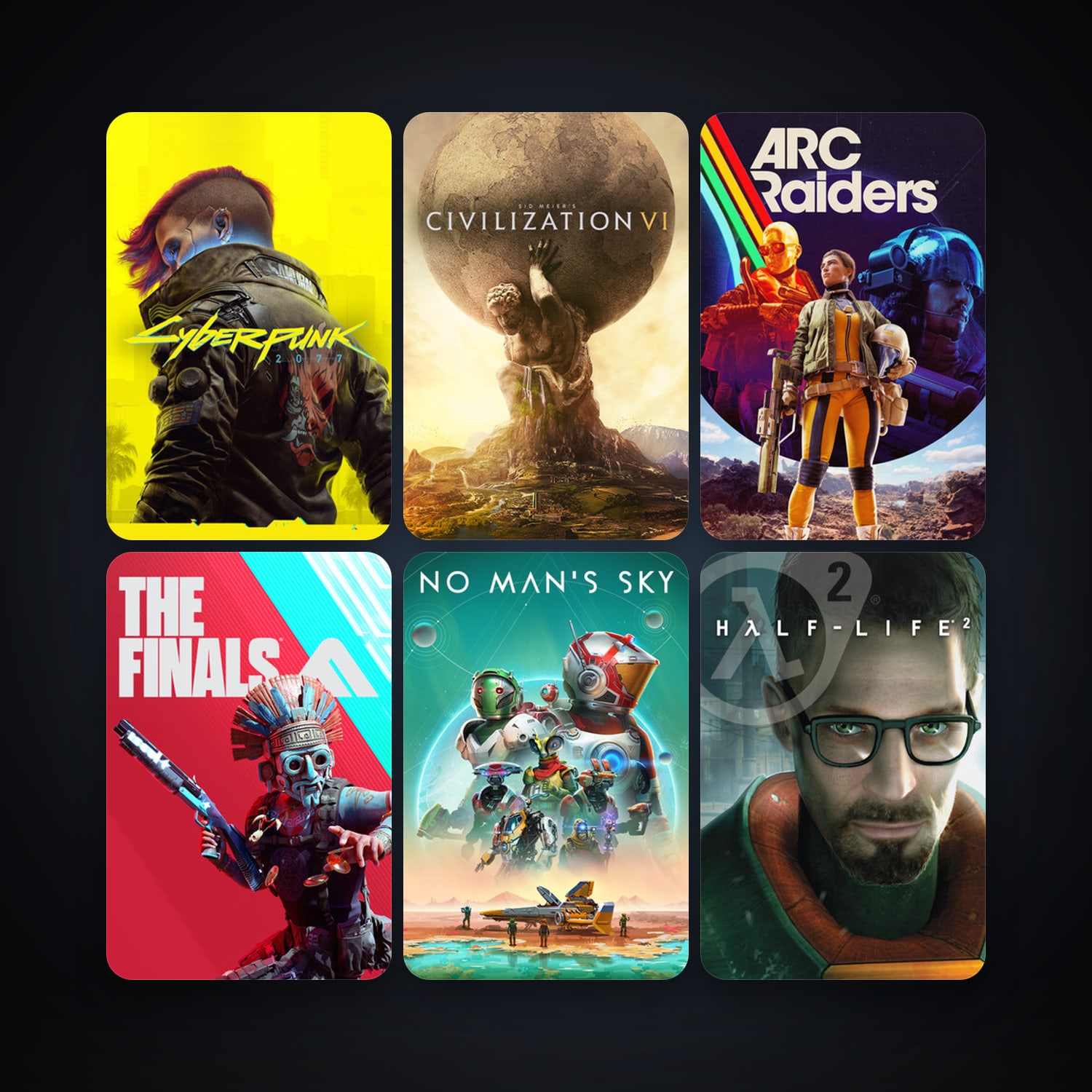 Half-Life 2 + No Man's Sky, 63 games, clean — HabibiAccounts