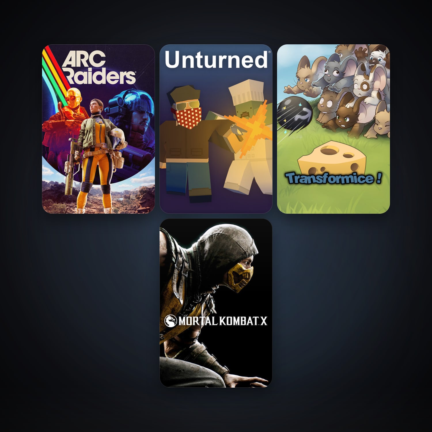 Unturned + Mortal Kombat X, 8 games, clean — HabibiAccounts