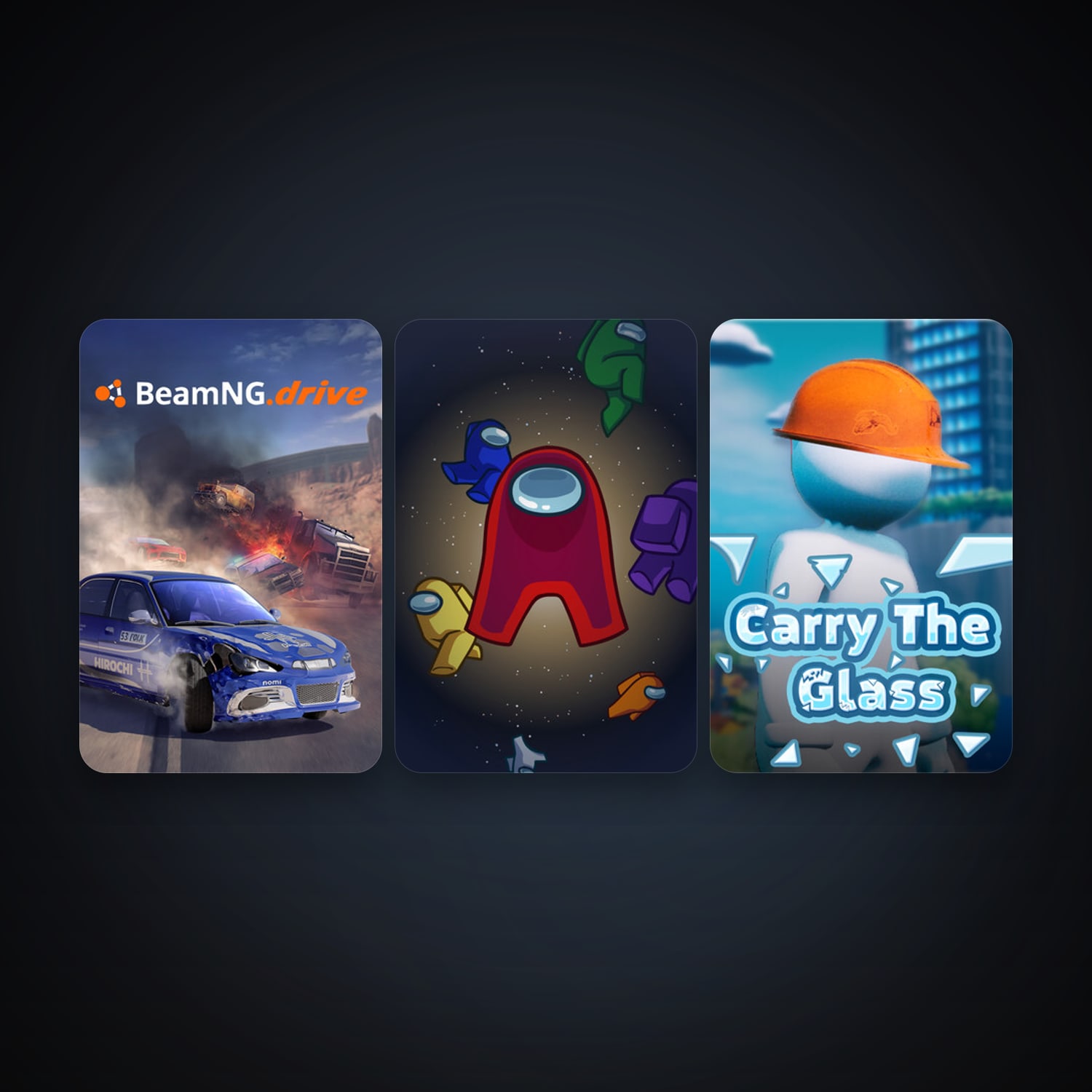 BeamNG.drive + Among Us, 6 games, clean — HabibiAccounts