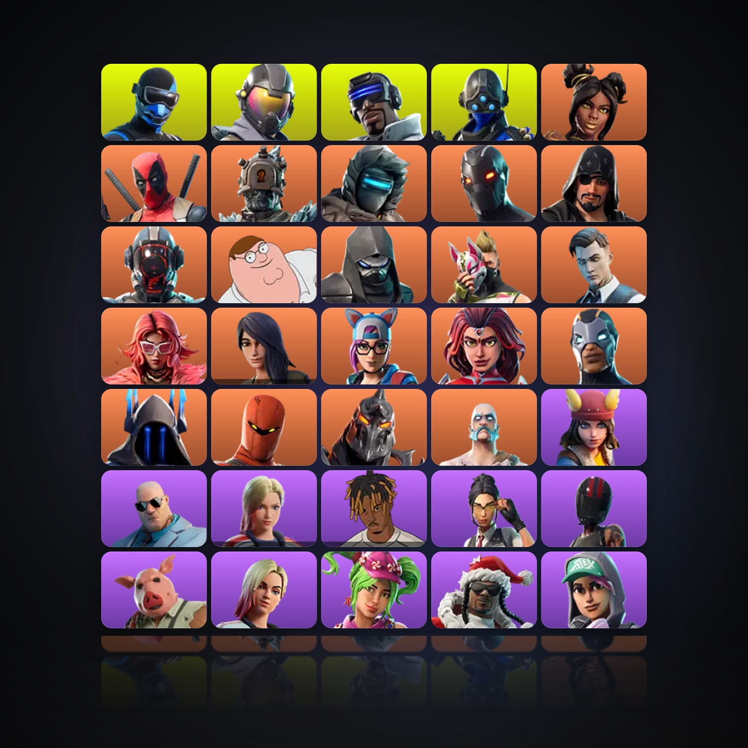هالحساب فورتنايت Luxe وDeadpool، اللوكر مليان 83 سكن، 300 فيبوكس، لفل 2178، 313 فوز — HabibiAccounts