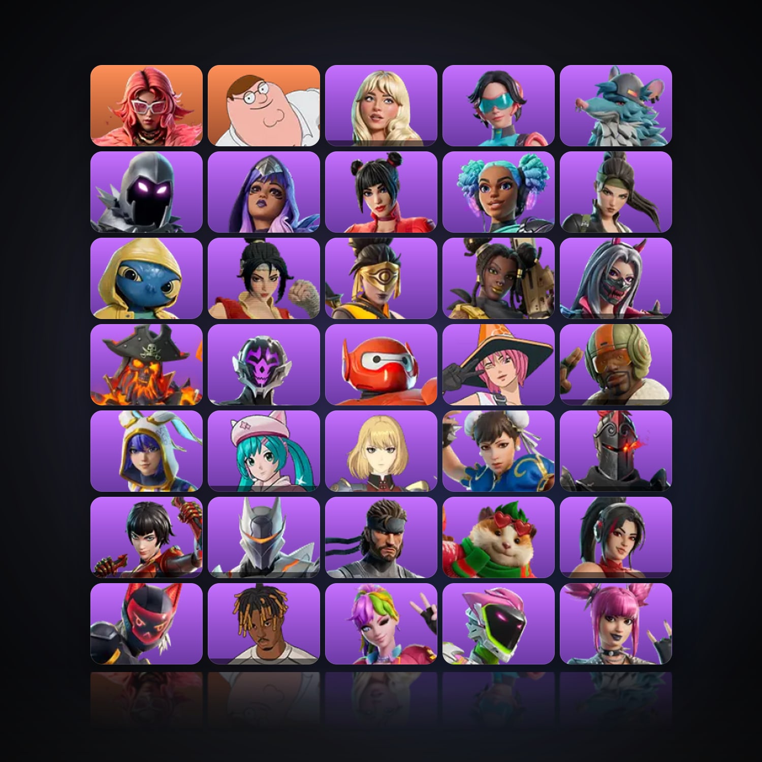 Fortnite | 135 Skins | 1.6K V-Bucks | Level 2040 | 89 Wins — HabibiAccounts