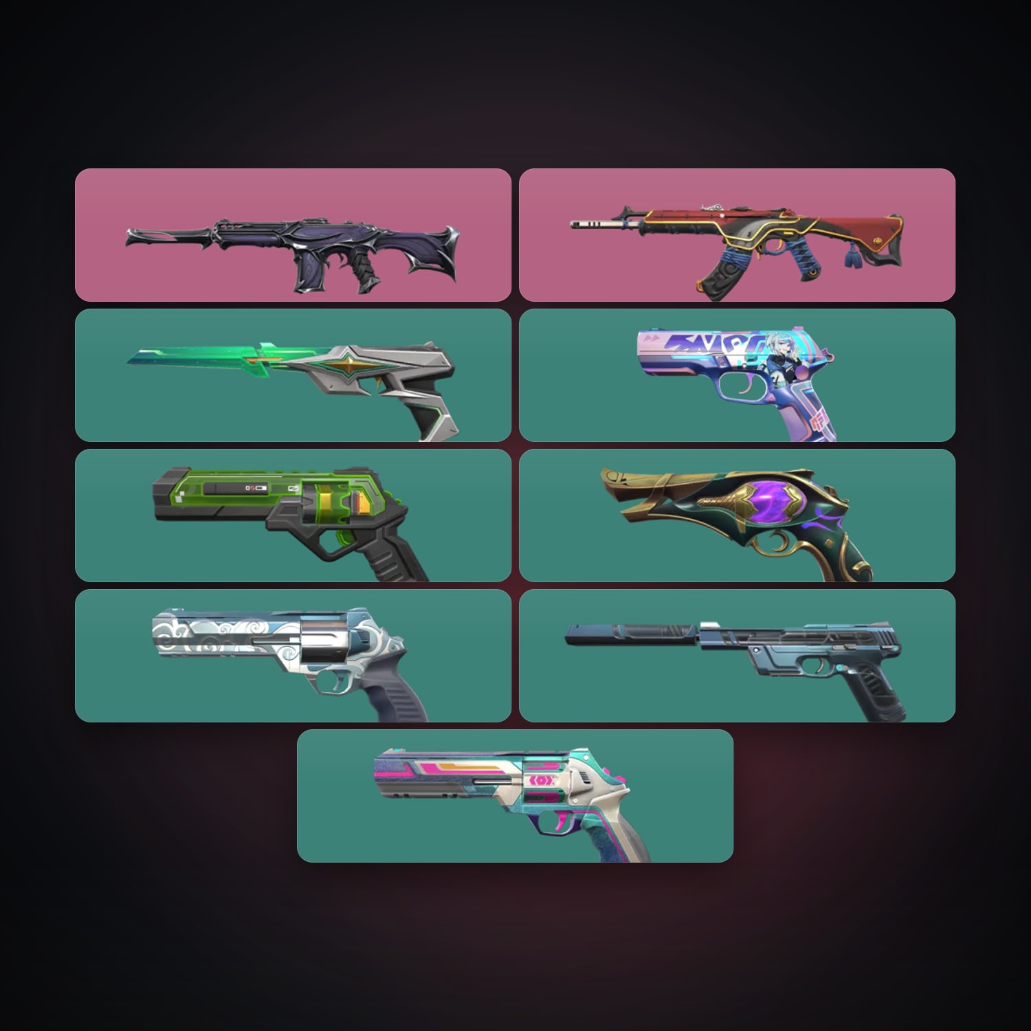 EU Gold 2 locker — 10 skins, lvl 166 — HabibiAccounts