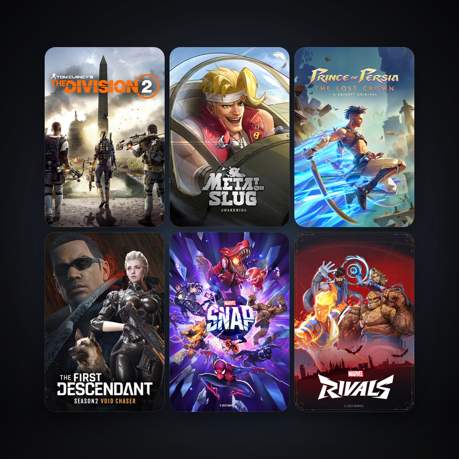MARVEL SNAP + The First Descendant, 9 games, clean — HabibiAccounts