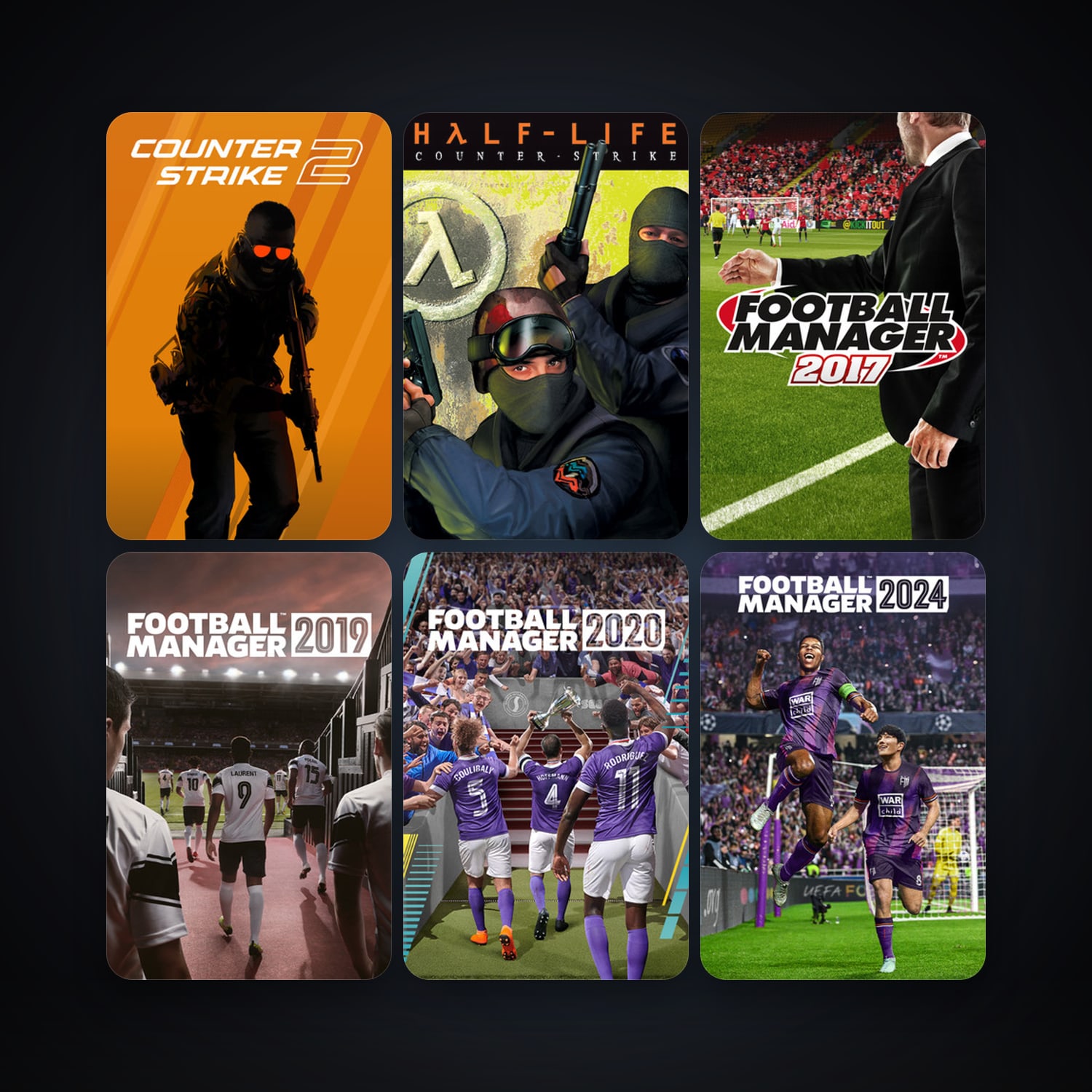 Counter-Strike & Football Manager 2017 | 13 Games | Clean — HabibiAccounts