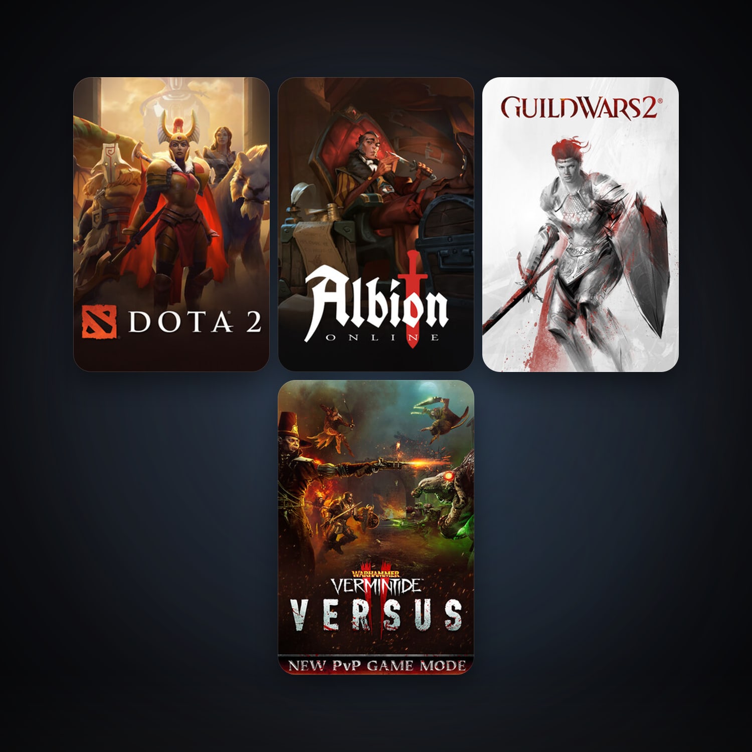 Dota 2 + Warhammer: Vermintide 2, 4 games, clean — HabibiAccounts