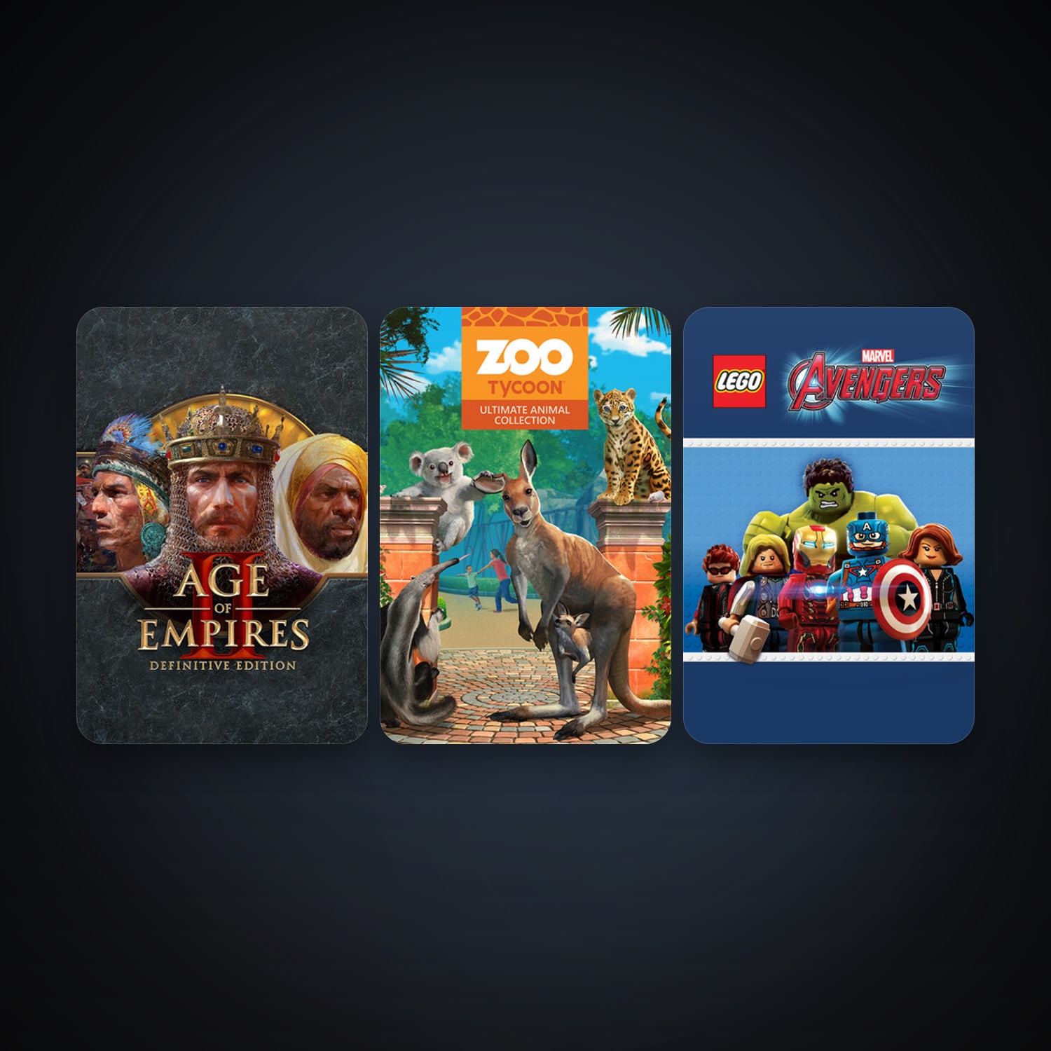 LEGO MARVEL's Avengers + Zoo Tycoon: Ultimate Animal Collection, 9 games, clean — HabibiAccounts