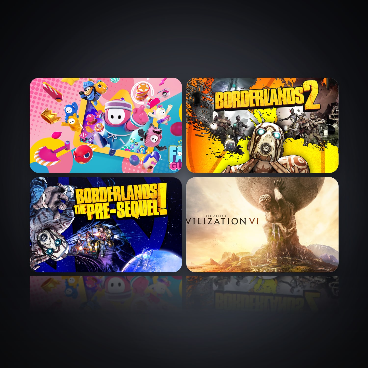Fall Guys & Borderlands 2 | 4 Games — HabibiAccounts