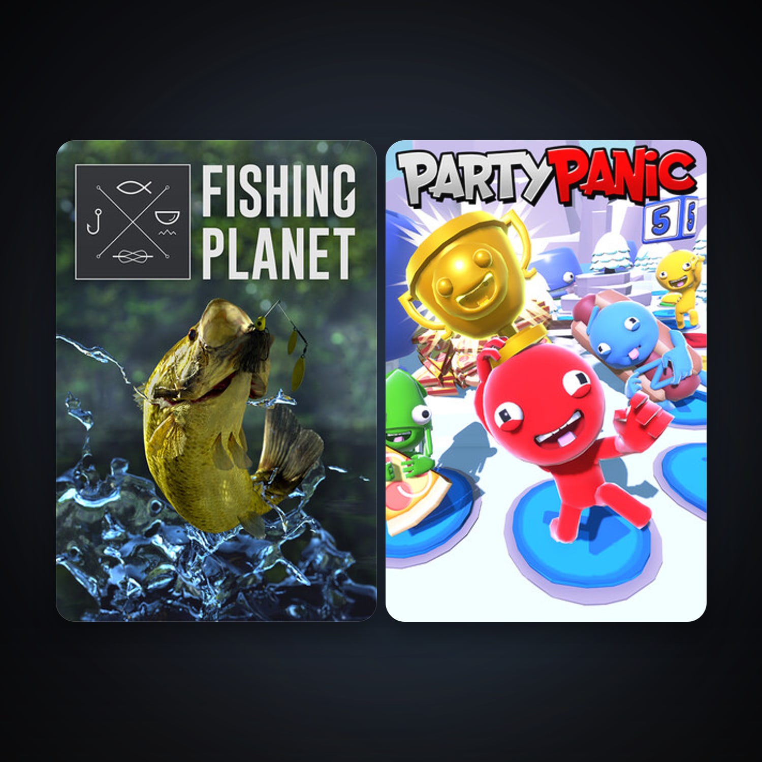 Fishing Planet + Party Panic, 10 games, clean — HabibiAccounts