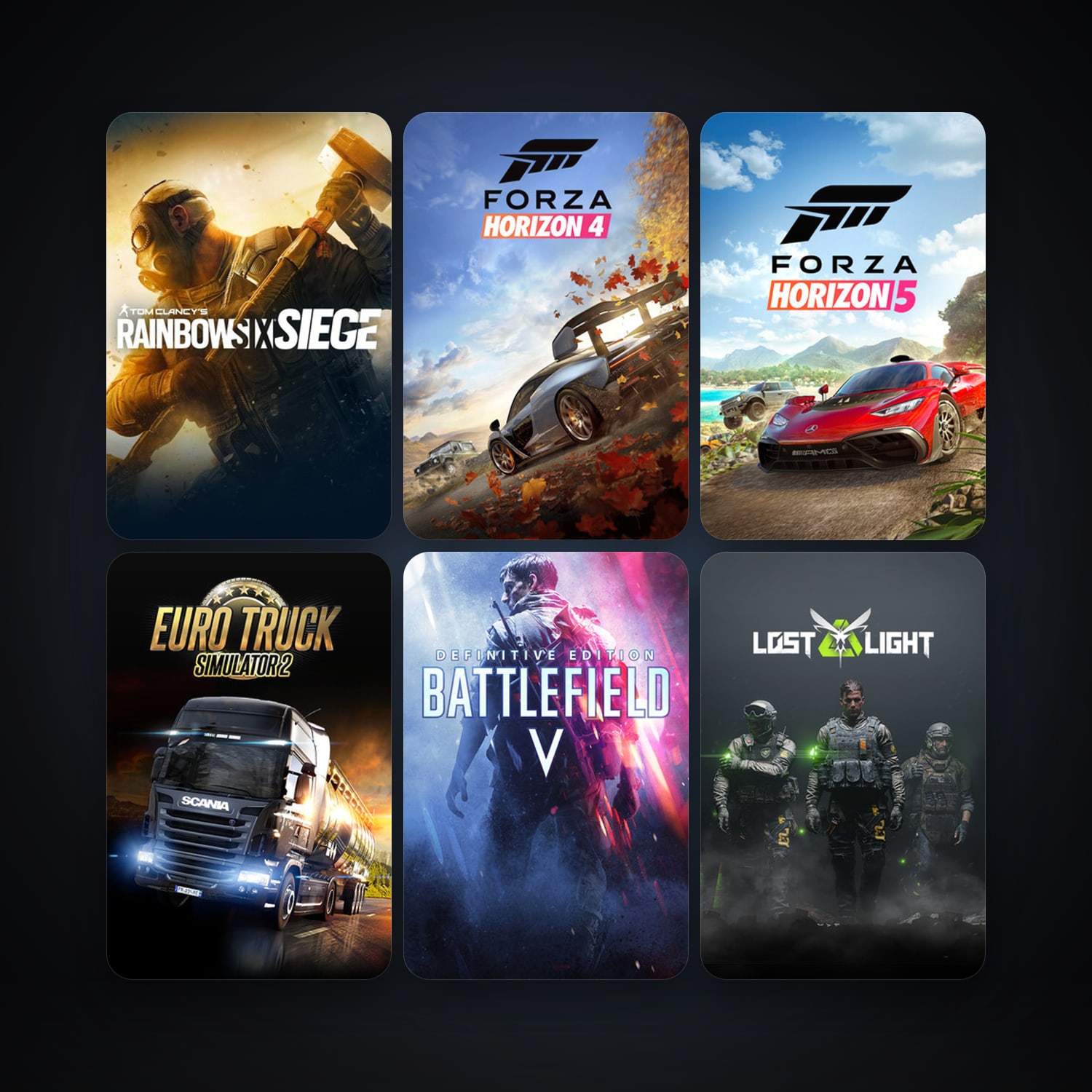 Euro Truck Simulator 2 + Tom Clancy's Rainbow Six Siege, 13 games, clean — HabibiAccounts