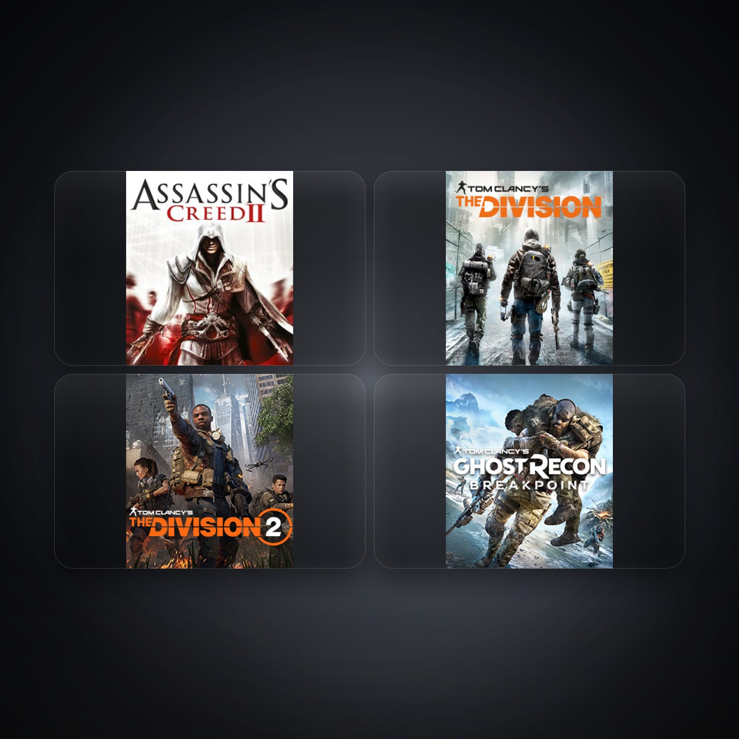 Ubisoft Assassin's Creed II + Tom Clancy's The Division — ZA — 4 games — HabibiAccounts