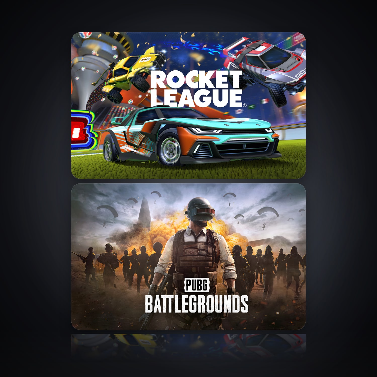 Rocket League & PUBG: BATTLEGROUNDS | 2 Games — HabibiAccounts