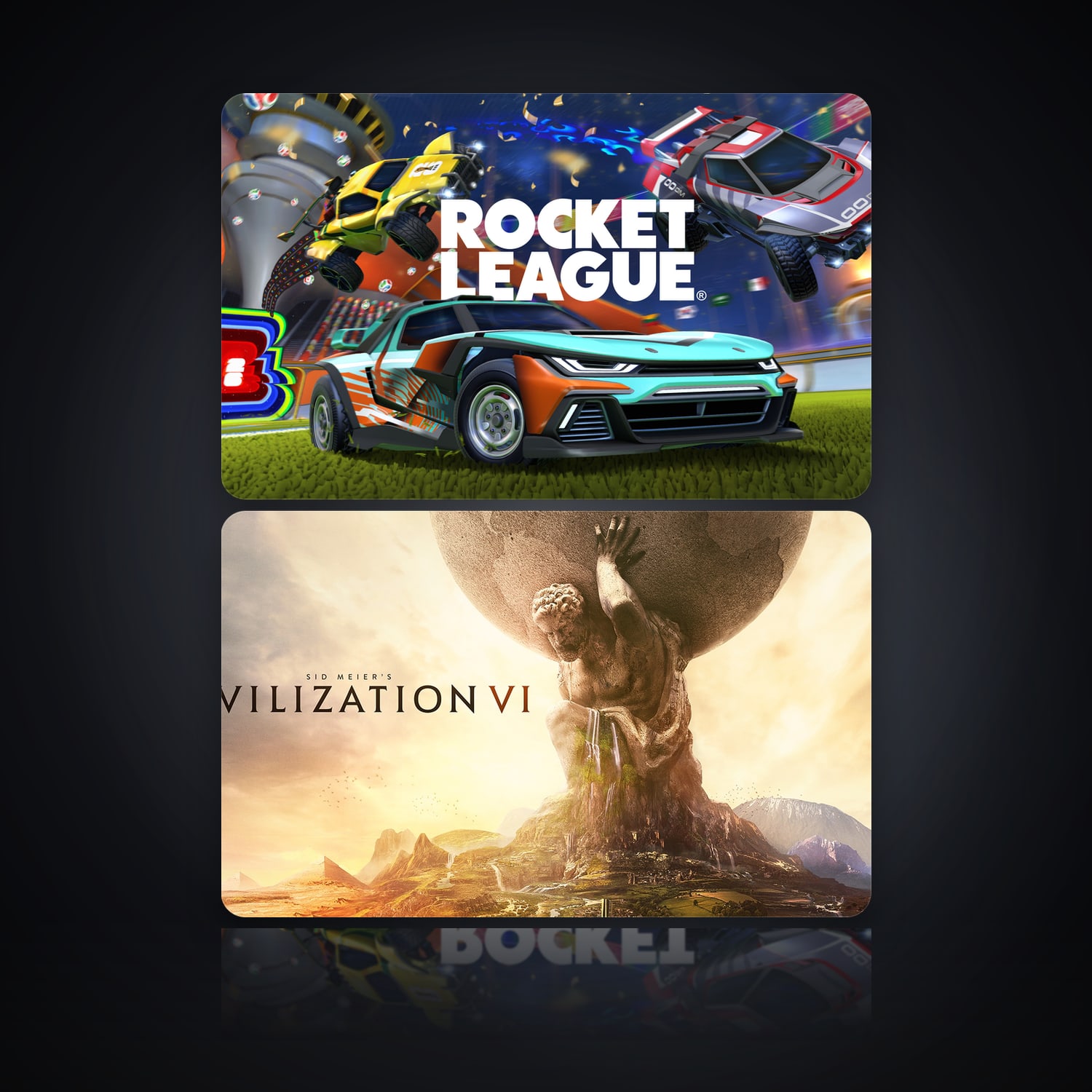Rocket League & Sid Meier's Civilization VI | 2 Games — HabibiAccounts