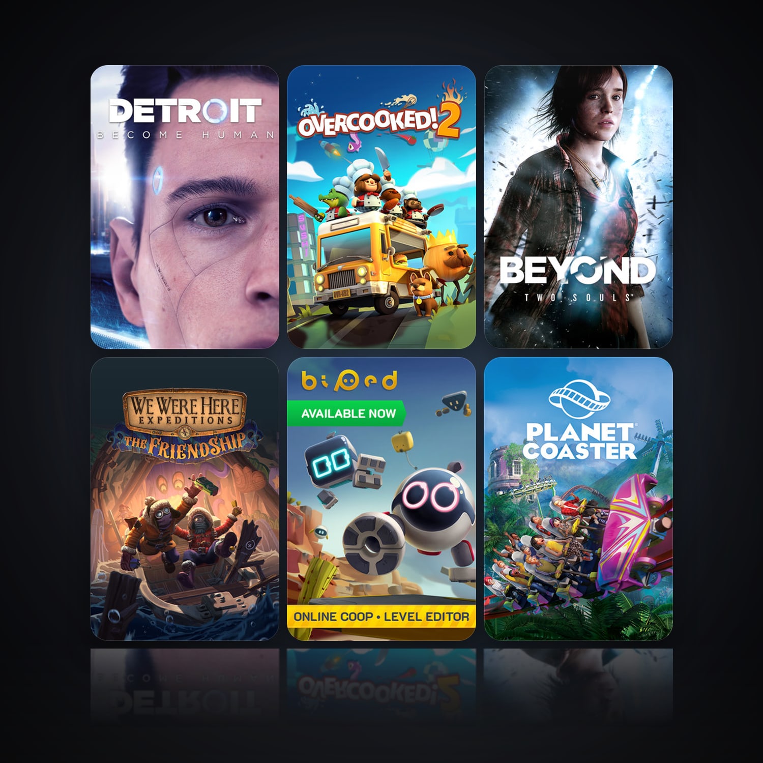 Detroit: Become Human & Overcooked! 2 | 12 Games | Clean — HabibiAccounts
