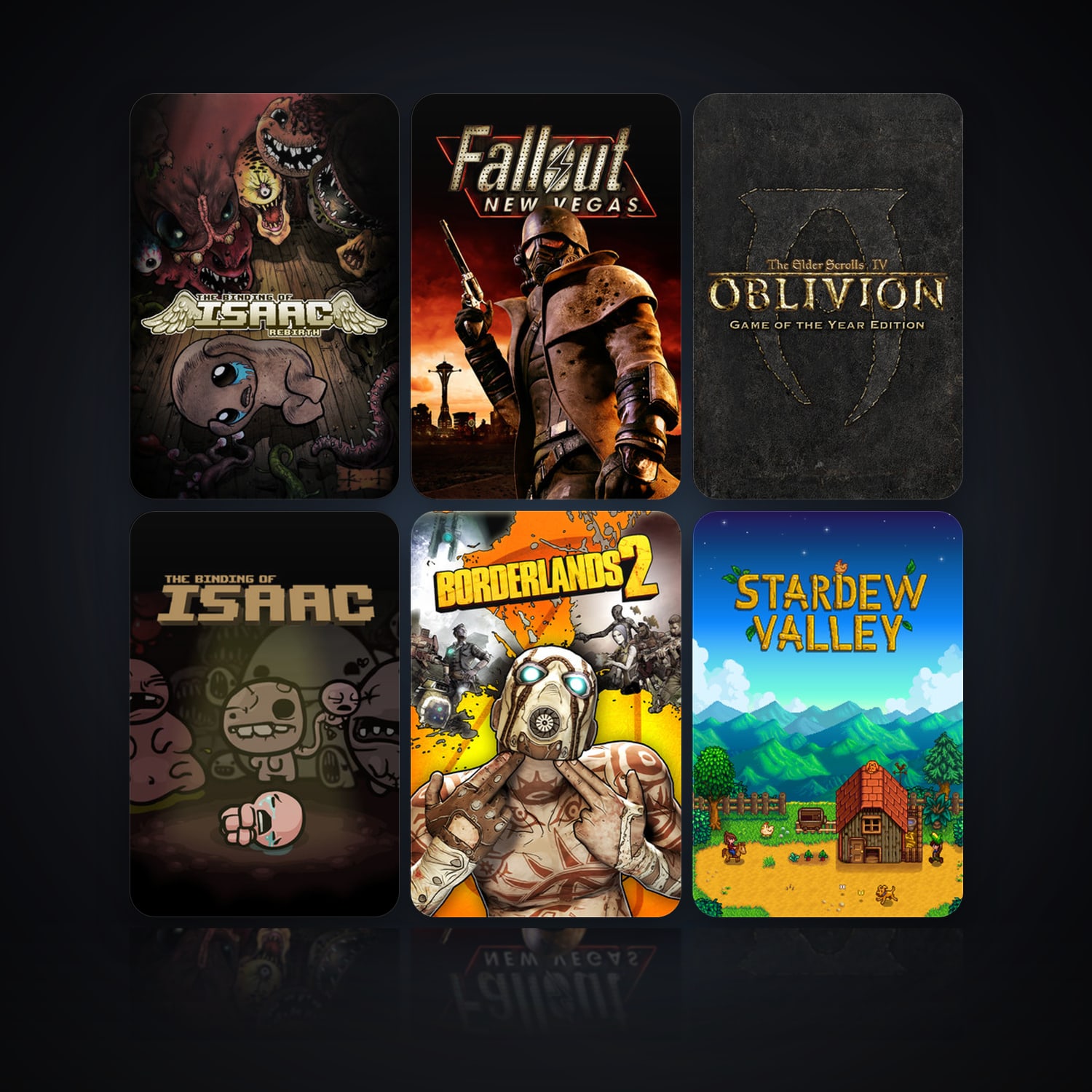 The Binding of Isaac: Rebirth & Fallout: New Vegas | 44 Games | Clean — HabibiAccounts