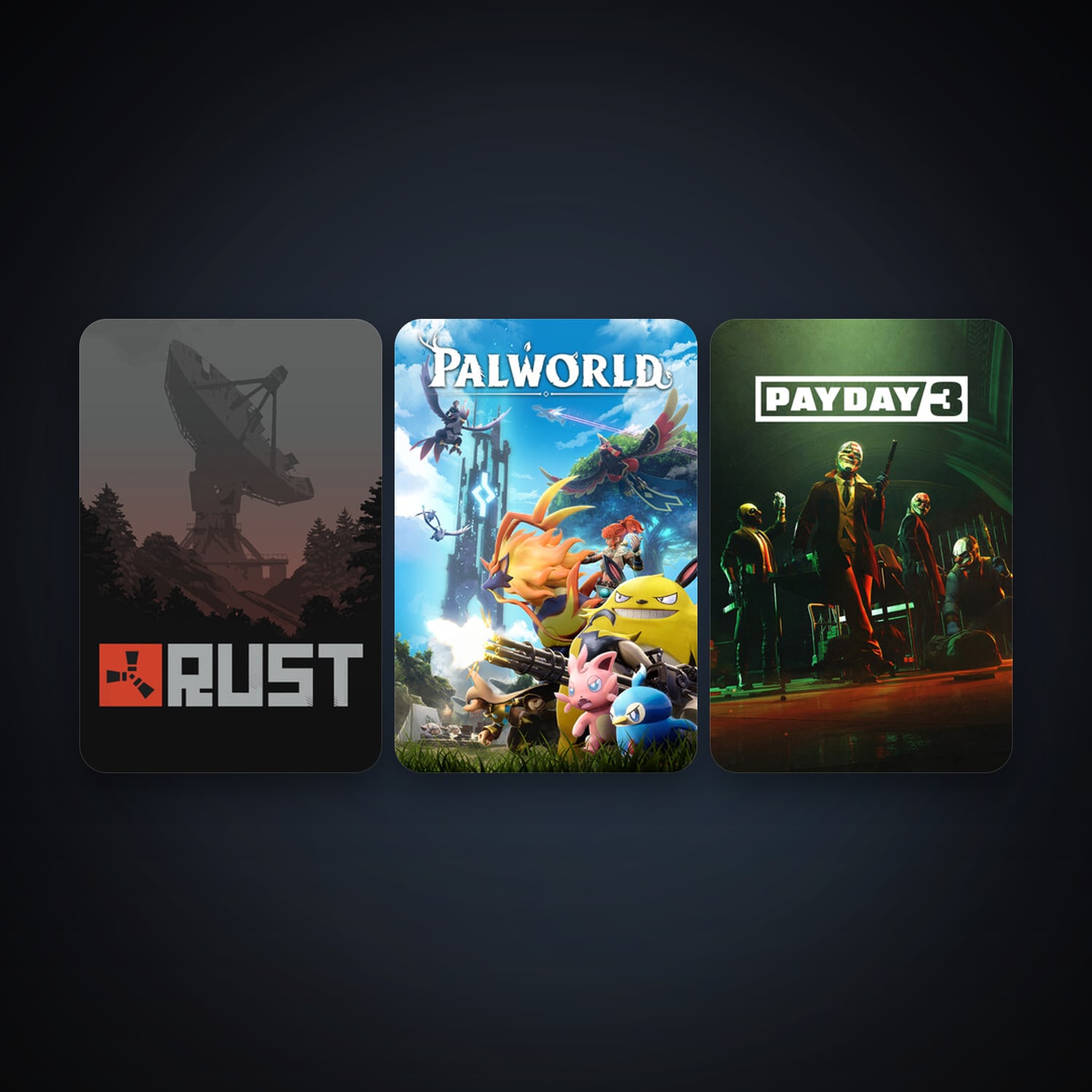 Rust + PAYDAY 3, 8 games, clean — HabibiAccounts