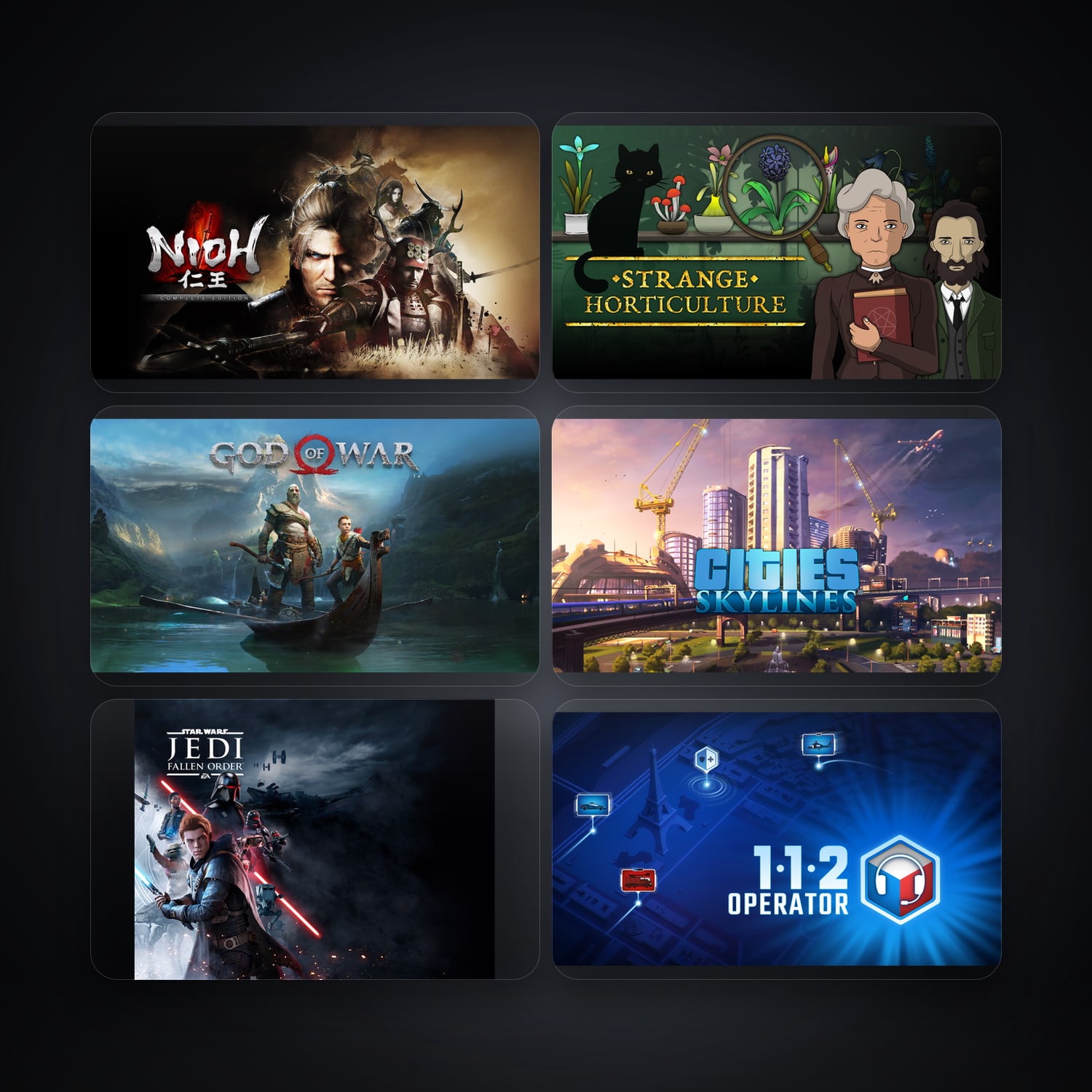 هالحساب إبك فيه Nioh: The Complete Edition وStrange Horticulture، TR، 105 ألعاب — HabibiAccounts