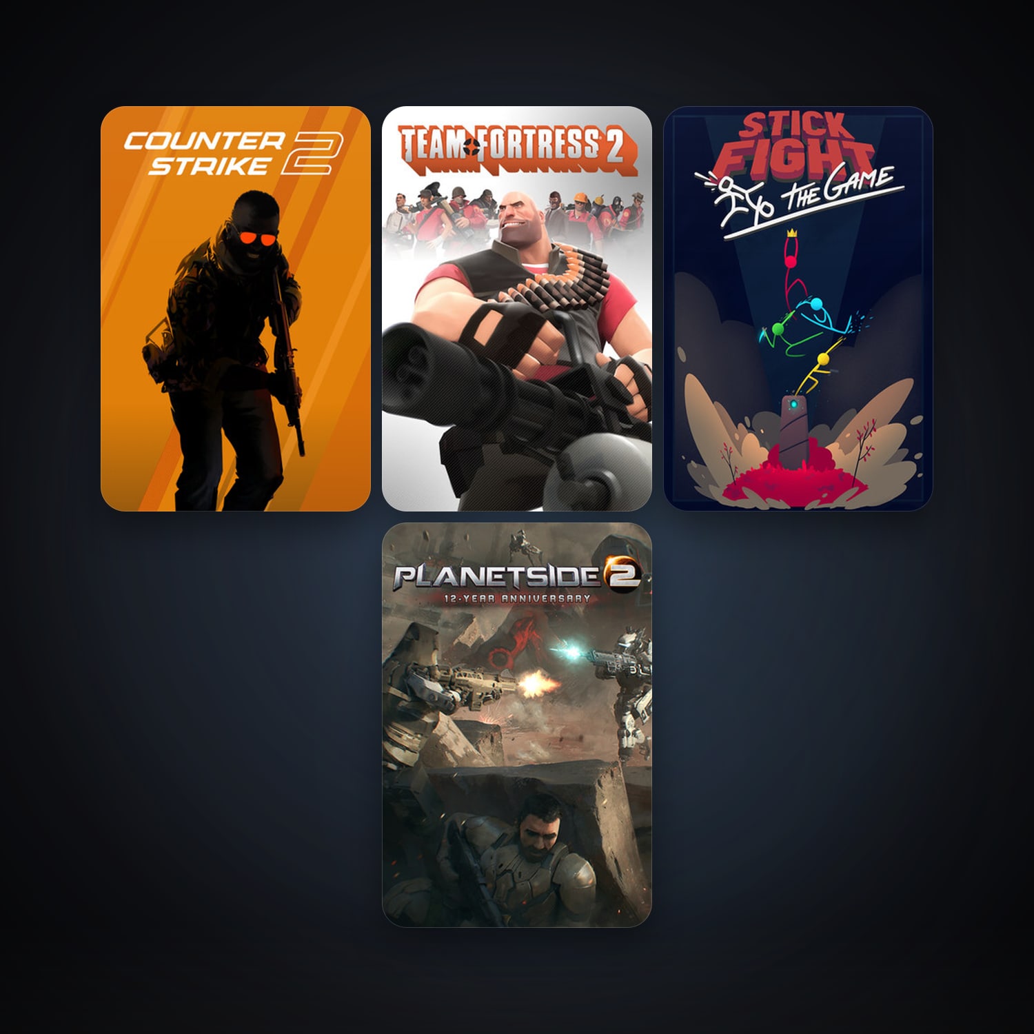 Team Fortress 2 + CS2 Prime, 8 games, clean — HabibiAccounts