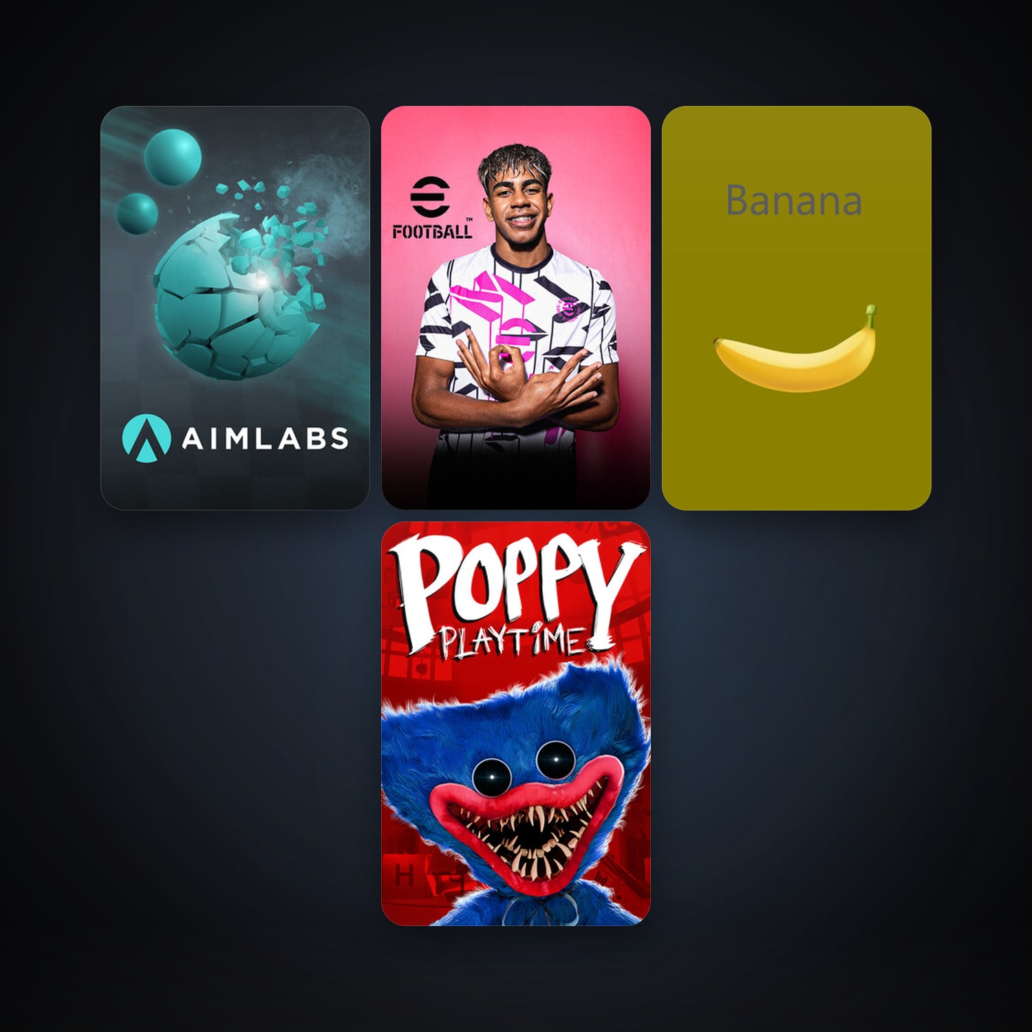 Aimlabs + eFootball 2024, 7 games, clean — HabibiAccounts