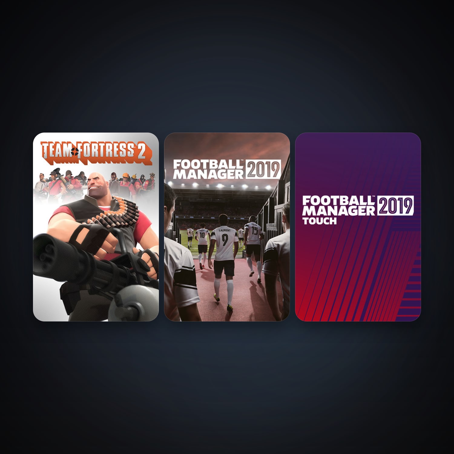 Team Fortress 2 + Football Manager 2019, 3 games, clean — HabibiAccounts