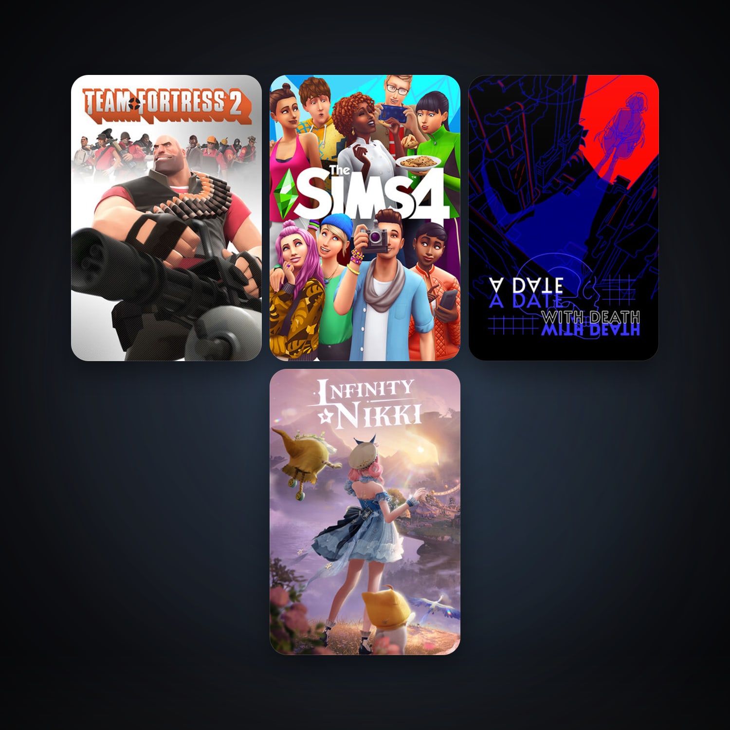 Team Fortress 2 + The Sims 4, 7 games, clean — HabibiAccounts