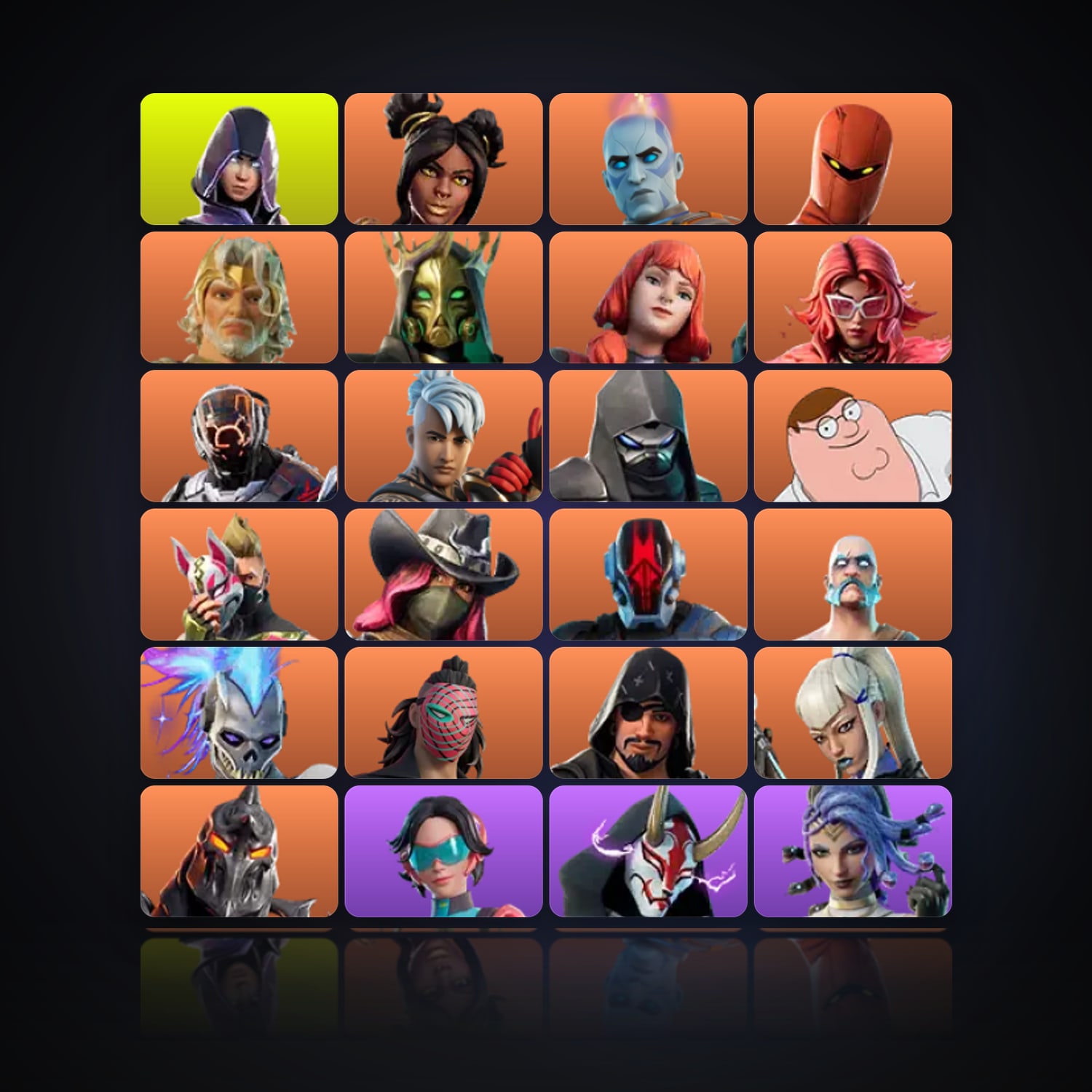 Fortnite | 132 Skins | 450 V-Bucks | Level 3637 | 390 Wins — HabibiAccounts