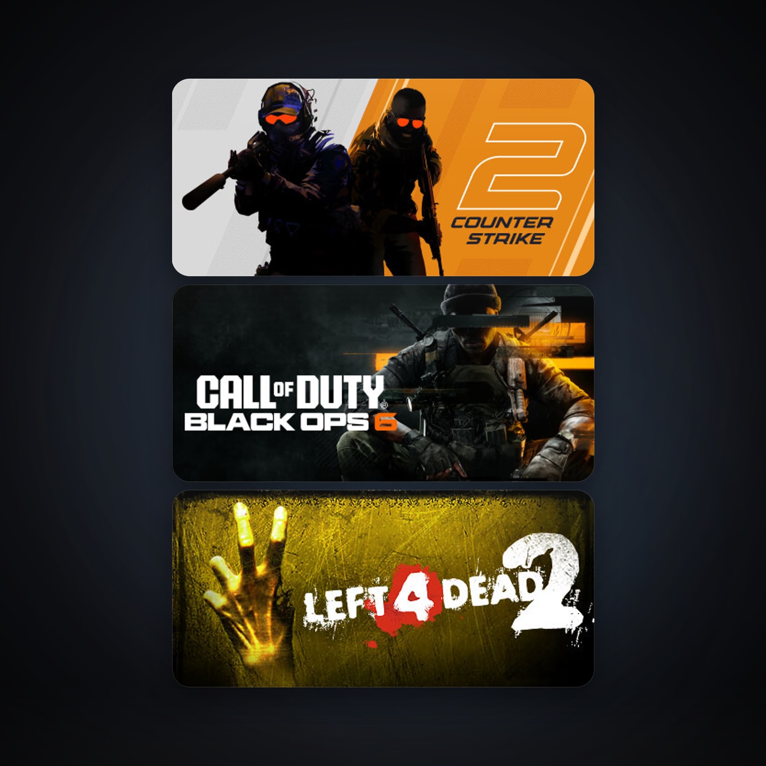 Left 4 Dead 2 + CS2 Prime, 5 games, clean — HabibiAccounts