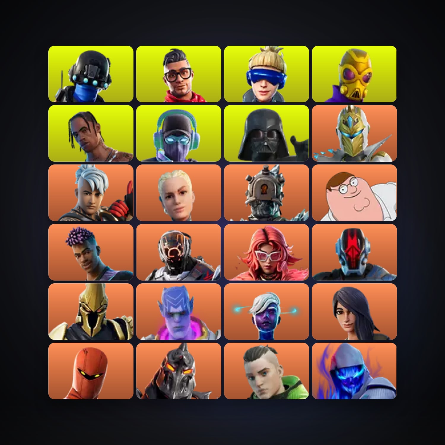 Fortnite locker — 256 skins — 1.9K V-Bucks — lvl 3486 — HabibiAccounts
