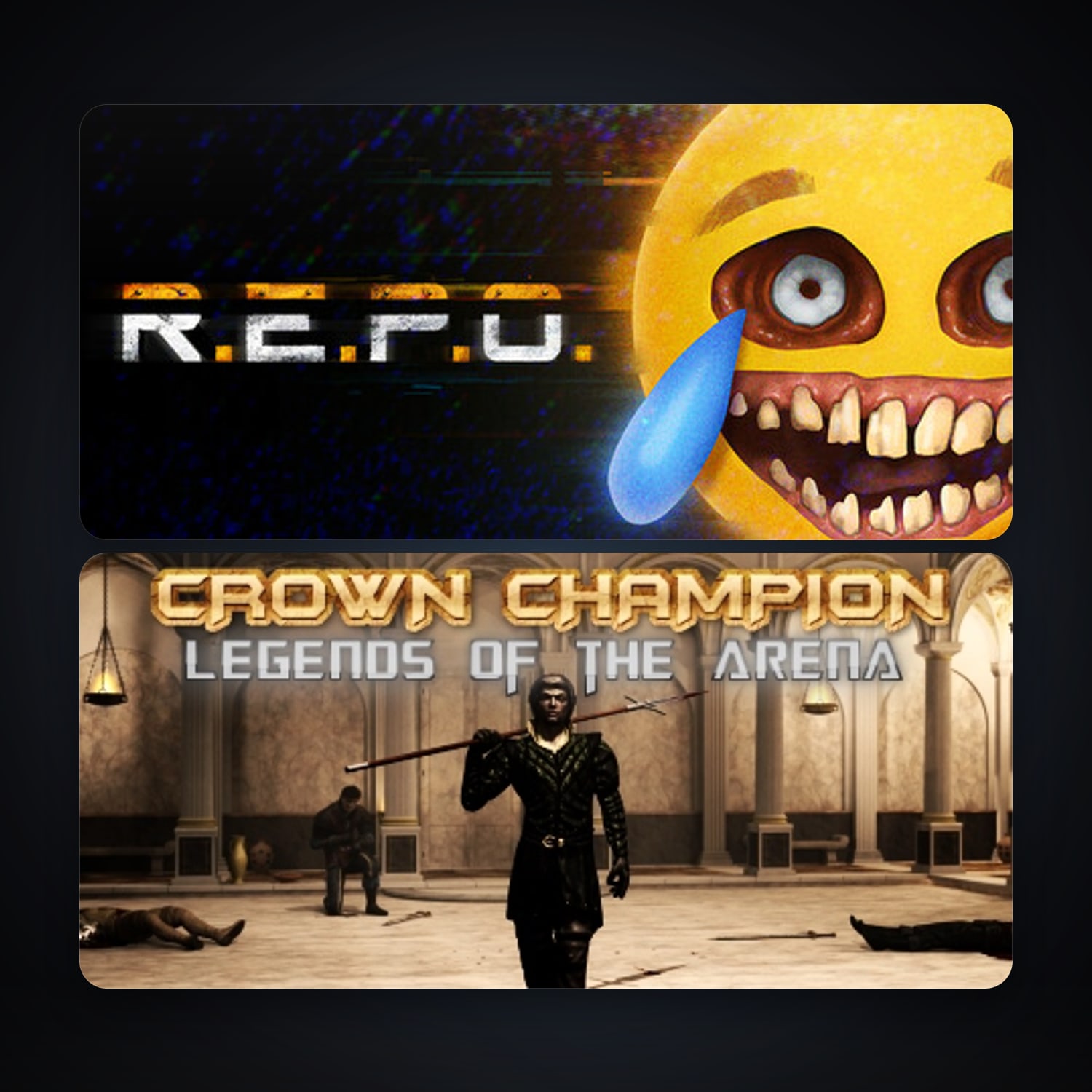 Crown Champion: Legends of the Arena + R.E.P.O., 8 games, clean — HabibiAccounts