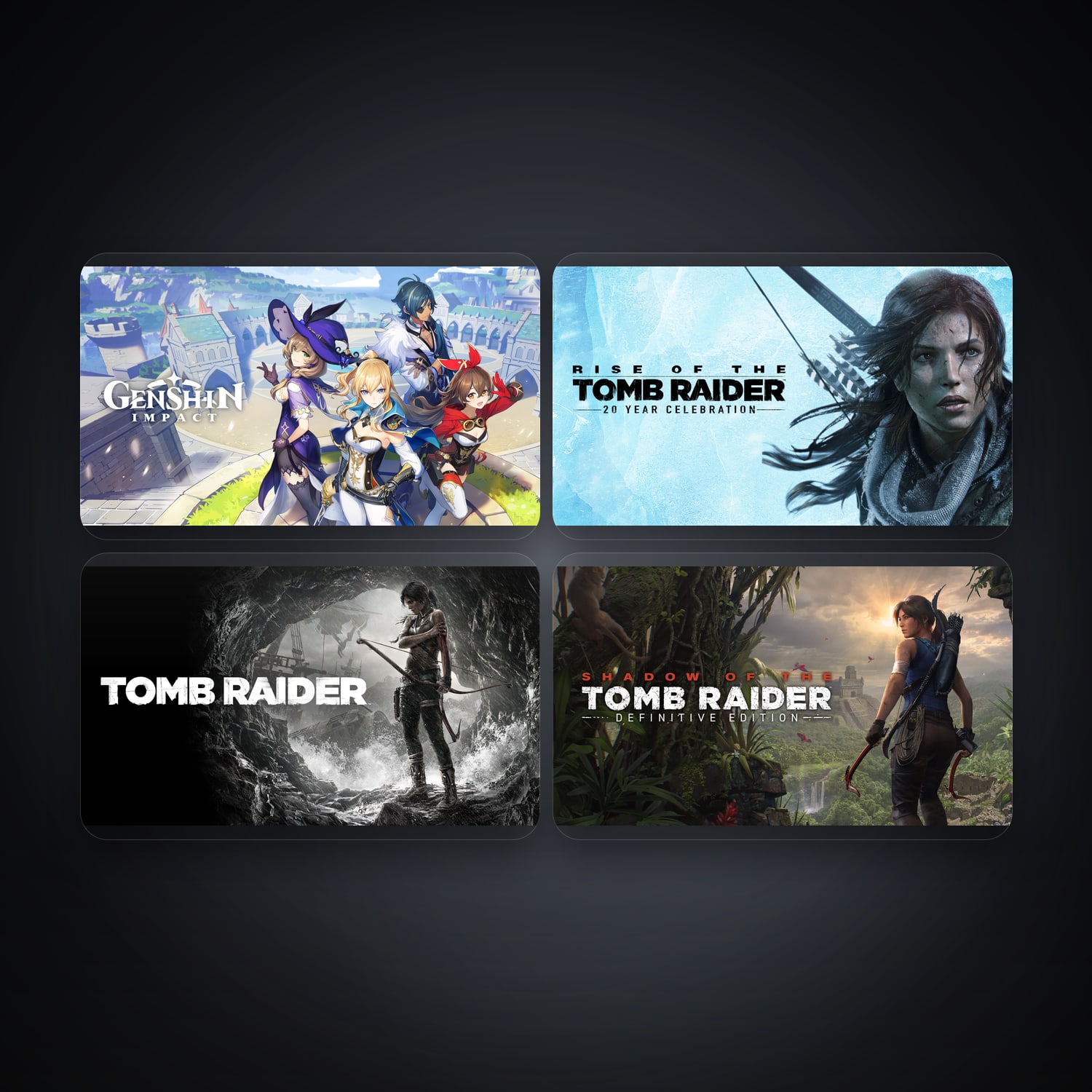 Epic Genshin Impact + Rise of the Tomb Raider: 20 Year Celebration — VN — 5 games — HabibiAccounts