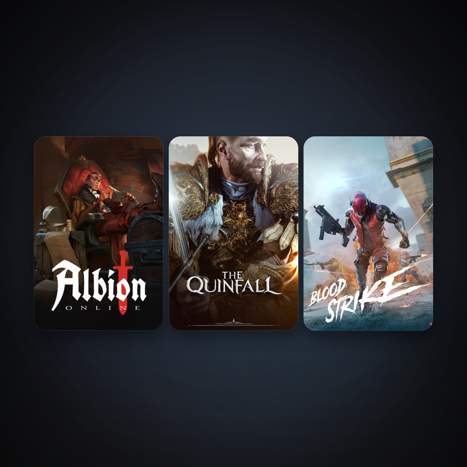 Albion Online + The Quinfall, 3 games, clean — HabibiAccounts