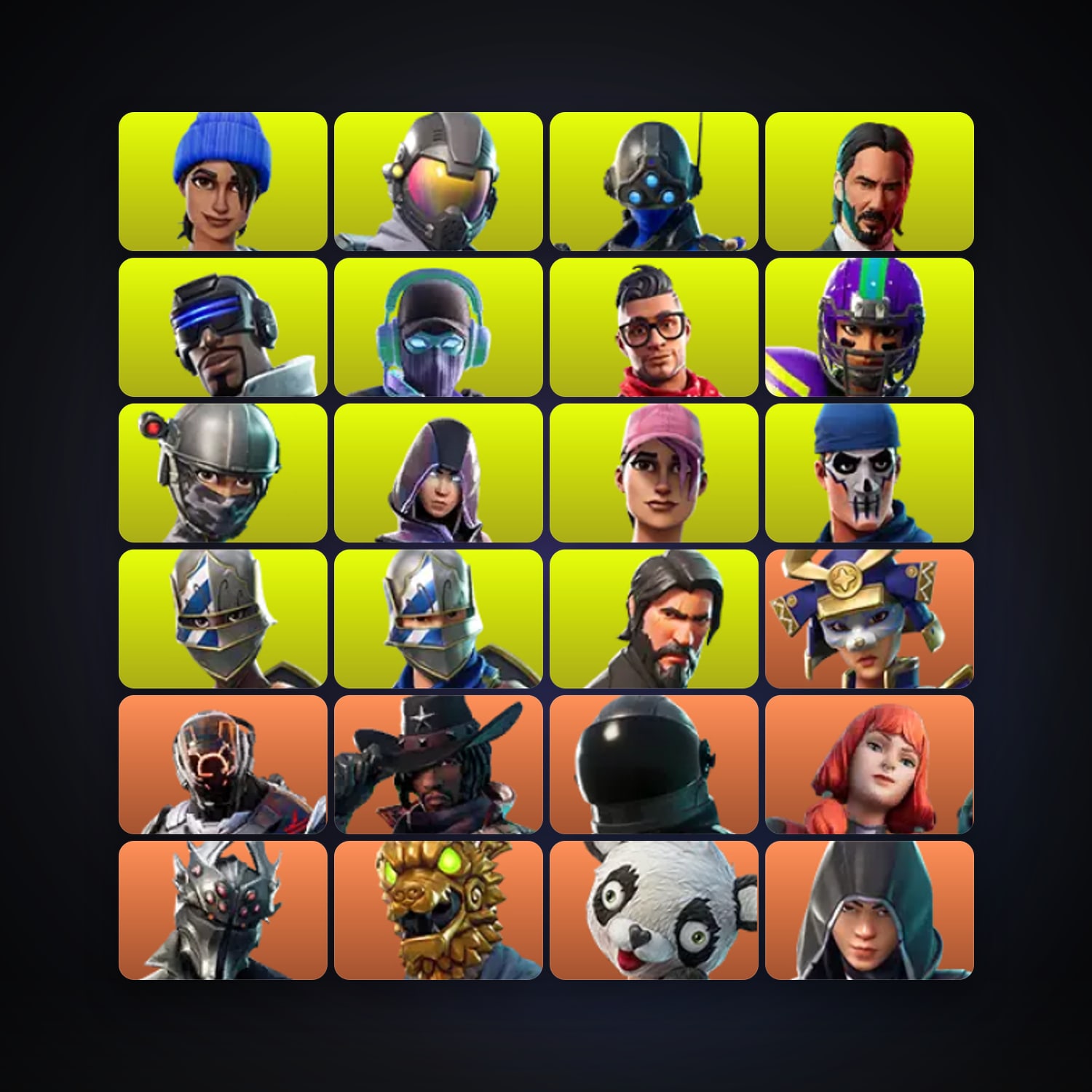 Fortnite locker — 183 skins — 450 V-Bucks — lvl 982 — HabibiAccounts