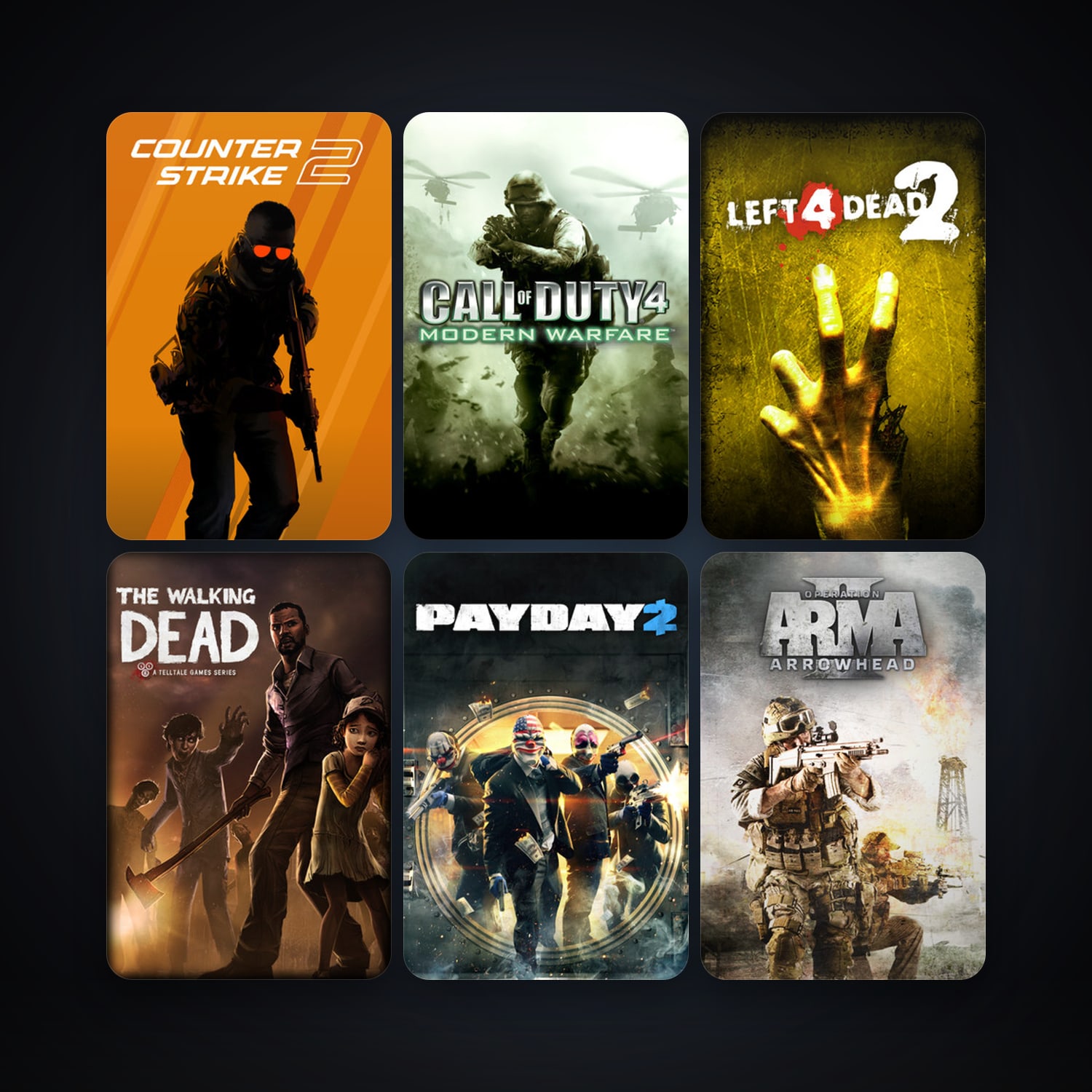 Left 4 Dead 2 + CS2 Prime, 16 games, clean — HabibiAccounts