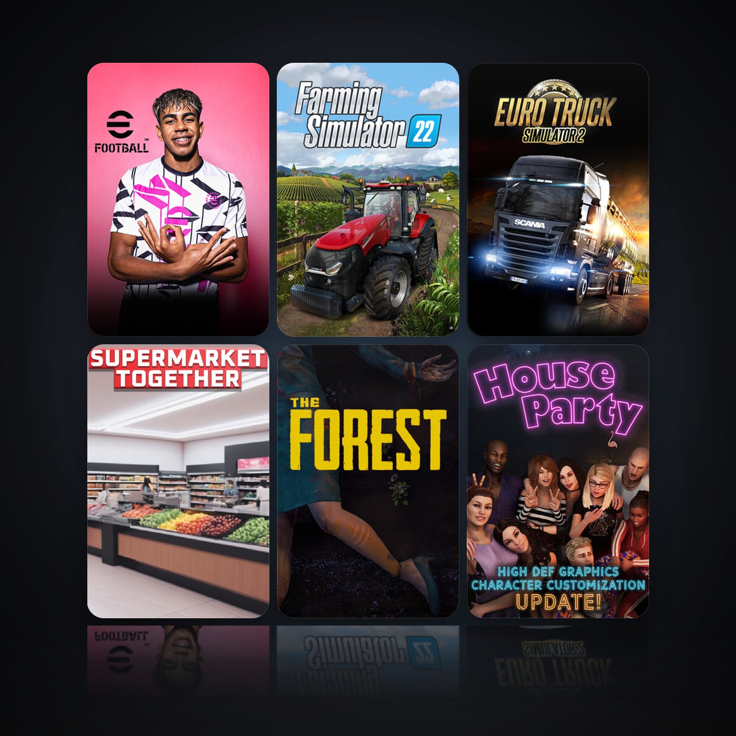 eFootball 2024 & Farming Simulator 22 | 20 Games | Clean — HabibiAccounts
