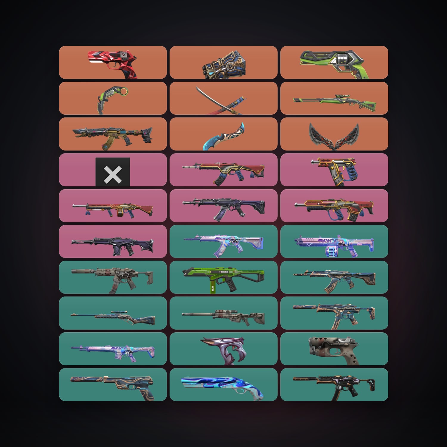 NA Bronze 2 locker — 5 knives, 46 skins, lvl 74 — HabibiAccounts