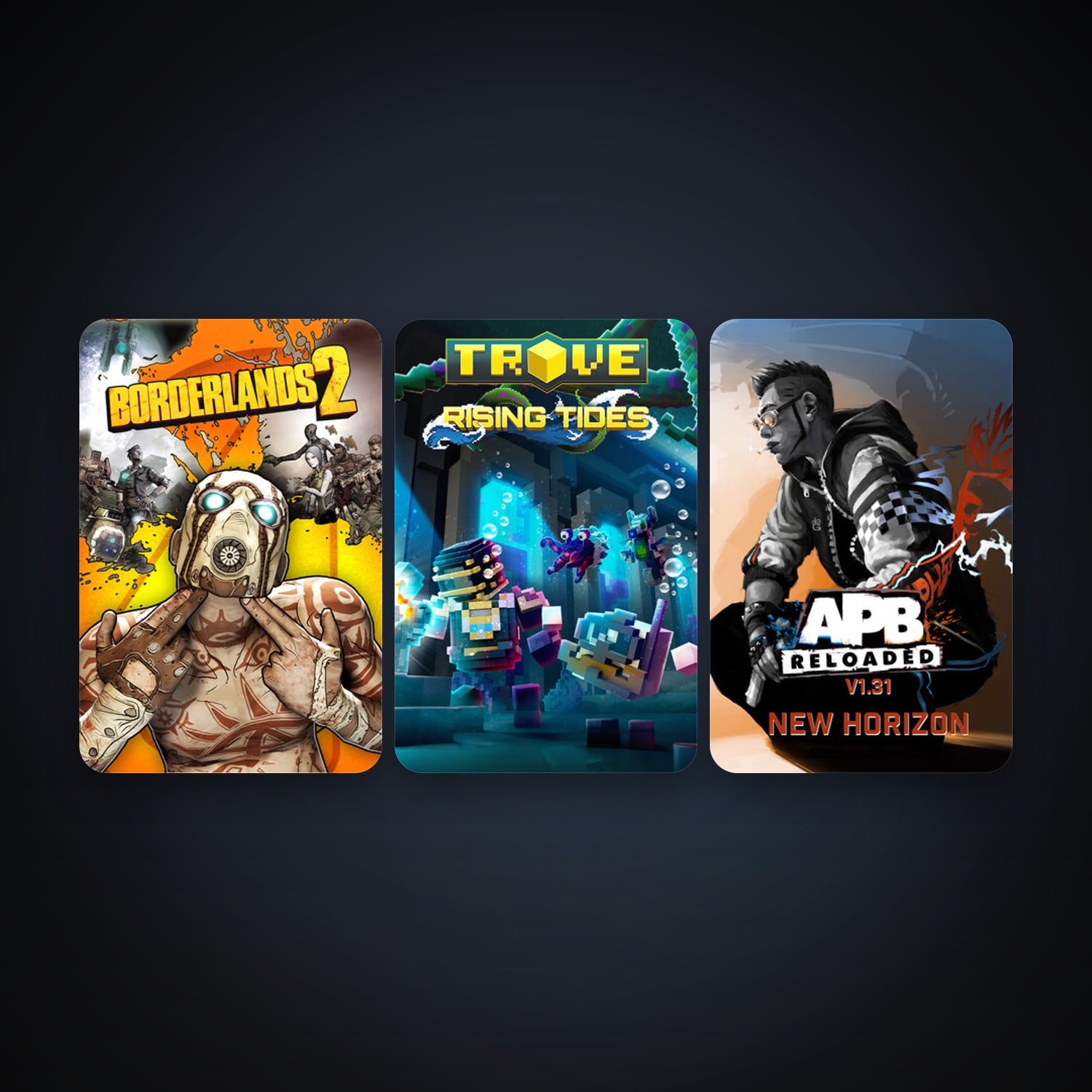 Borderlands 2 + APB Reloaded, 11 games, clean — HabibiAccounts