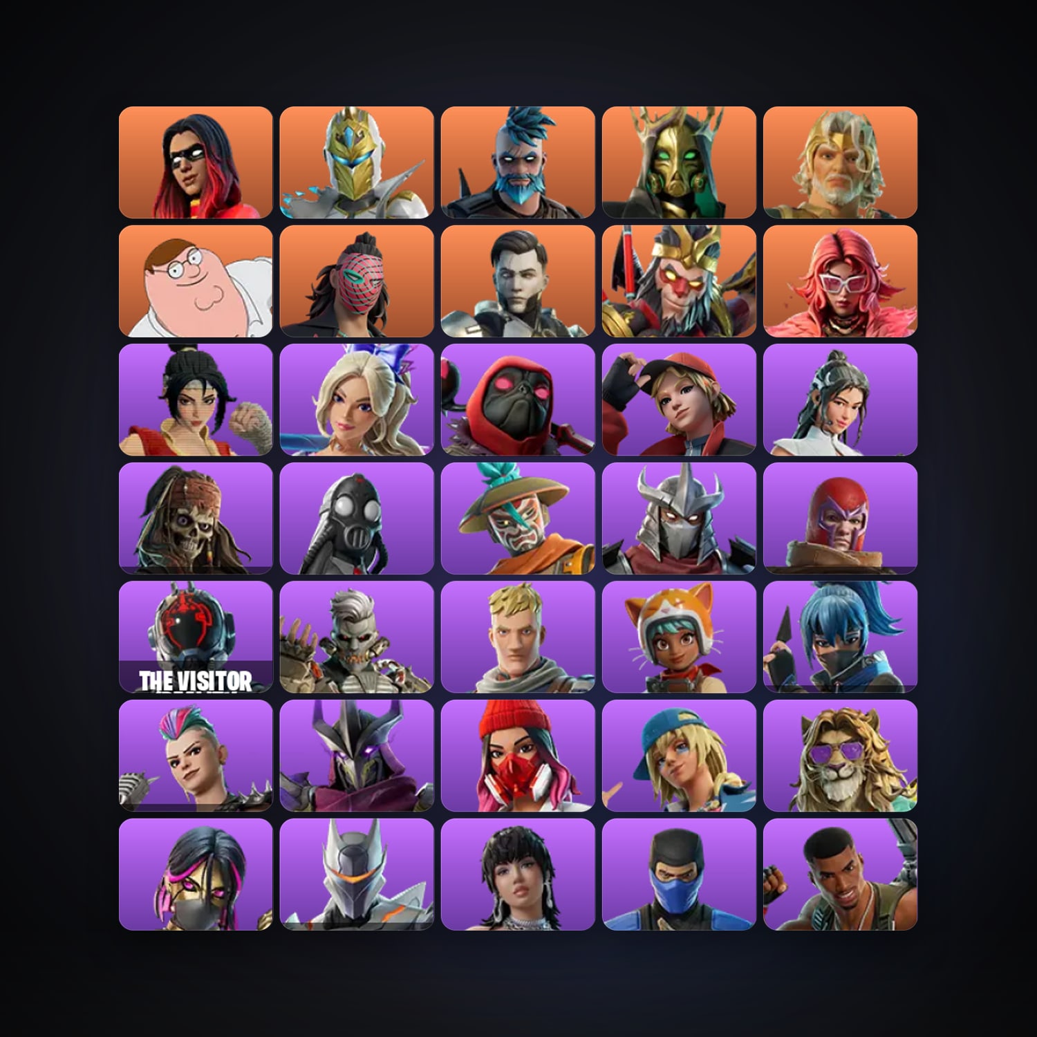 Fortnite locker — 226 skins — 850 V-Bucks — lvl 4085 — HabibiAccounts