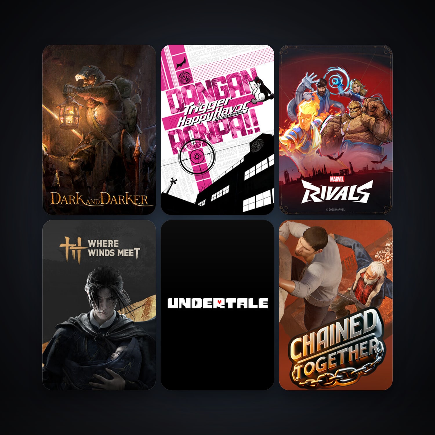 Dark and Darker & Danganronpa: Trigger Happy Havoc | 16 Games | Clean — HabibiAccounts