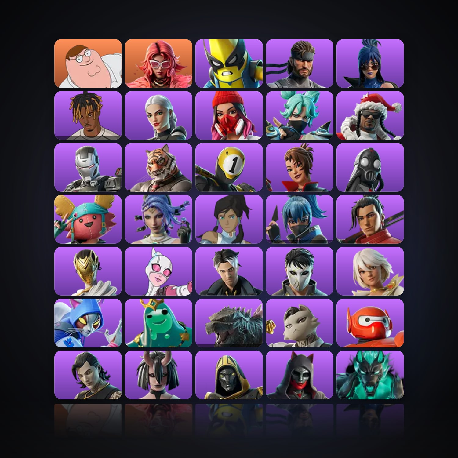 Fortnite | 40 Skins | 400 V-Bucks | Level 1901 | 131 Wins — HabibiAccounts