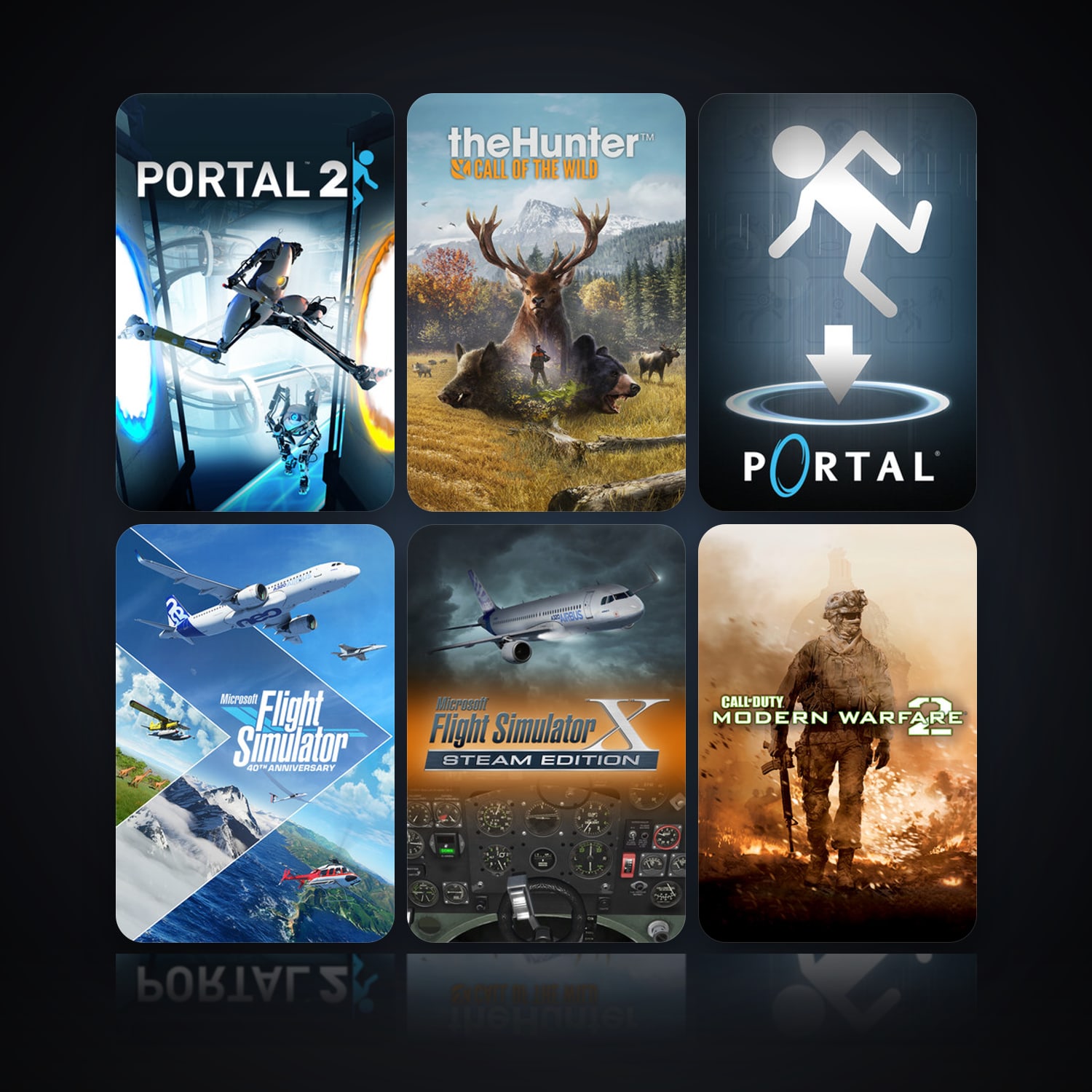 Portal 2 & theHunter: Call of the Wild | 10 Games | Clean — HabibiAccounts