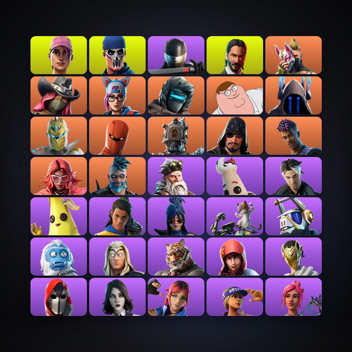 Fortnite | 70 Skins | 50 V-Bucks | Level 1028 | 75 Wins — HabibiAccounts