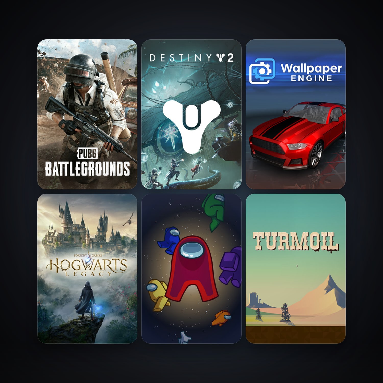 Turmoil + Wallpaper Engine, 11 games, clean — HabibiAccounts