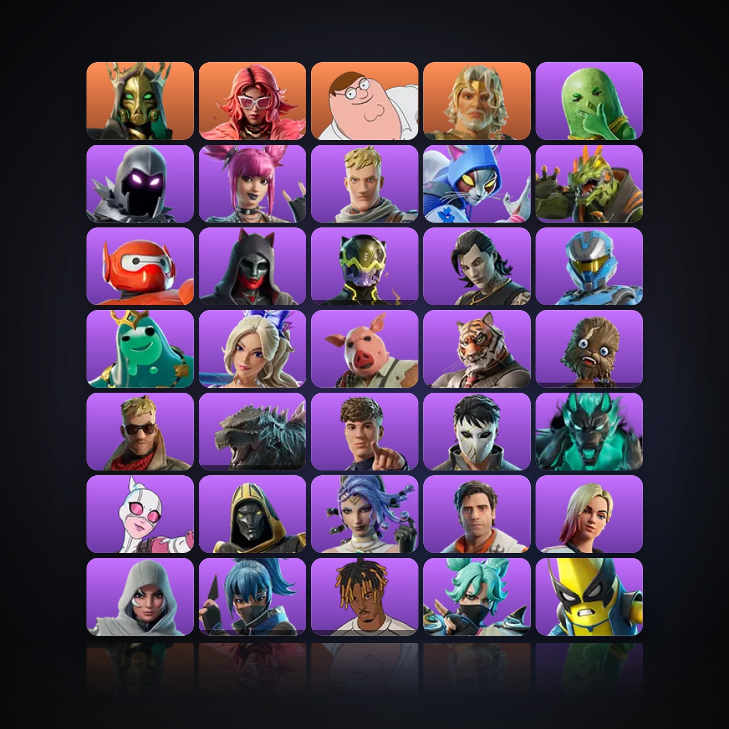 Fortnite | 72 Skins | 450 V-Bucks | Level 1962 | 157 Wins — HabibiAccounts
