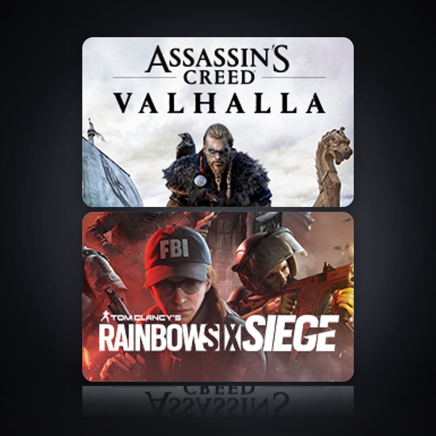 Assassin's Creed Valhalla & Tom Clancy's Rainbow Six Siege (External) | 2 Games — HabibiAccounts