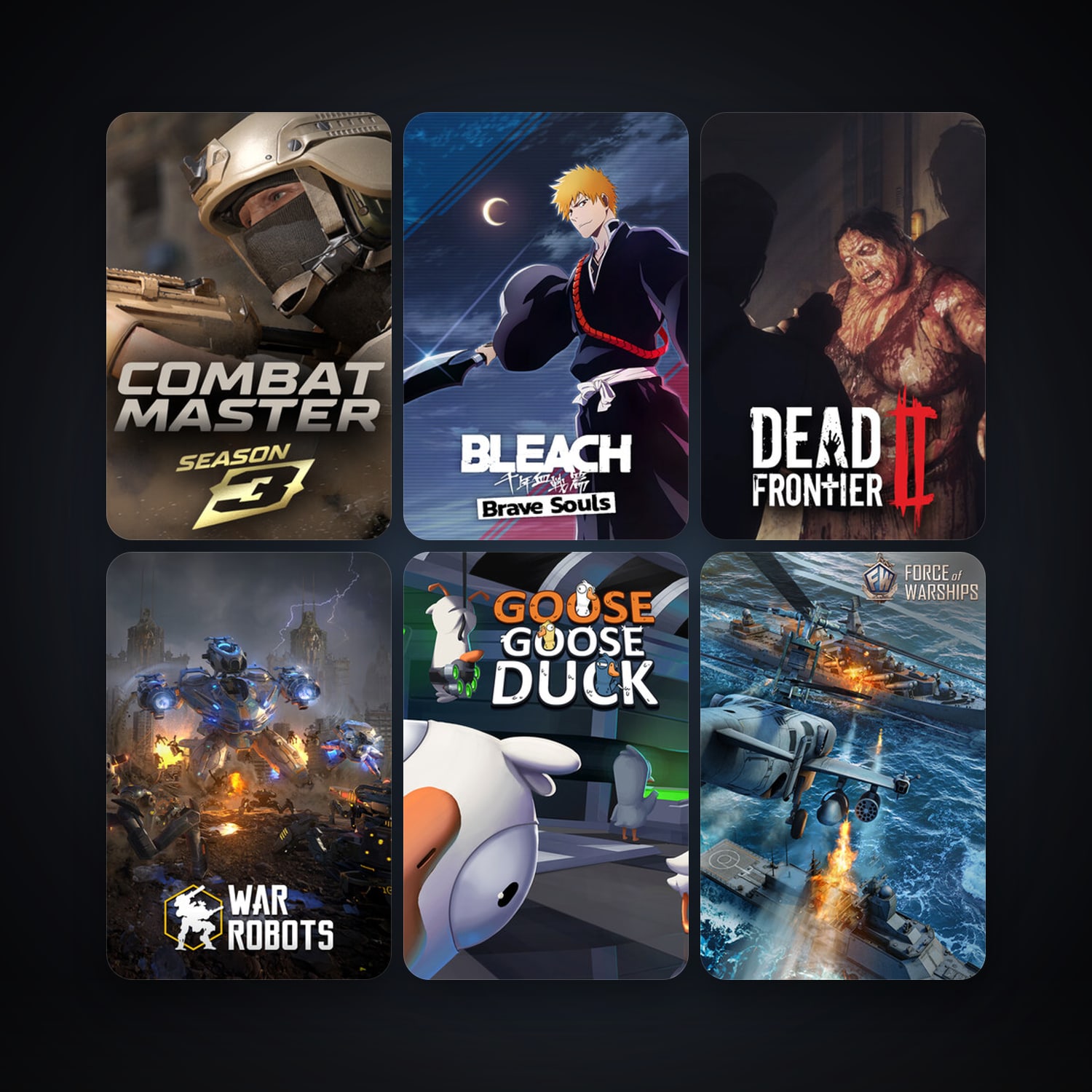Combat Master: Season 1 & BLEACH Brave Souls | 18 Games | Clean — HabibiAccounts