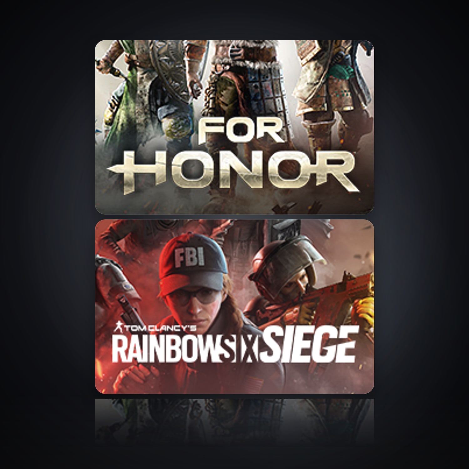 For Honor & Tom Clancy's Rainbow Six Siege | 2 Games — HabibiAccounts