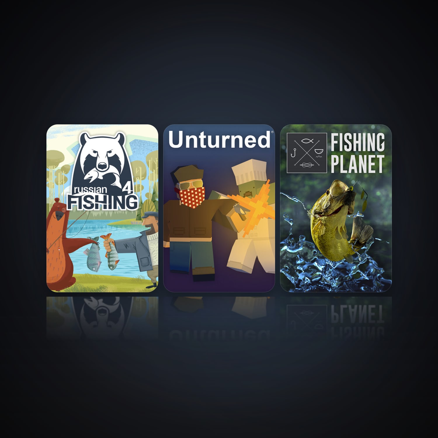 Russian Fishing 4 & Unturned | 10 Games | Clean — HabibiAccounts