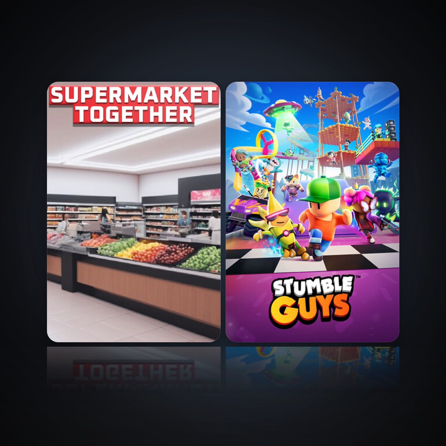 Supermarket Together & Stumble Guys — HabibiAccounts