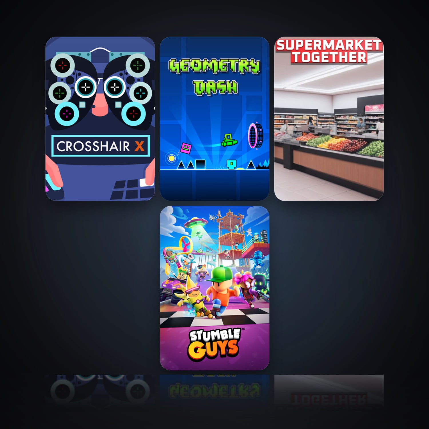 Crosshair X & Geometry Dash | 10 Games | Clean — HabibiAccounts